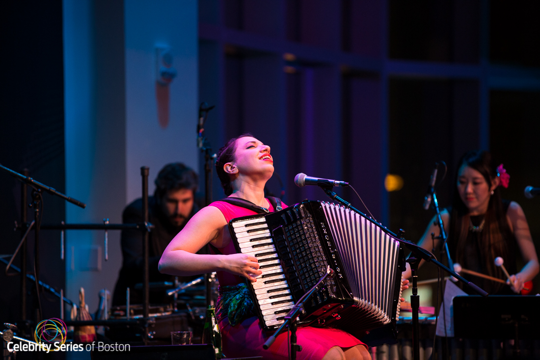Banda Magda at Stave Sessions, produced by Celebrity Series of Boston. Photo credit: Robert Torres. Lighting Designer: Daniel H. Jentzen. Lighting Director: Laura Hildebrand.