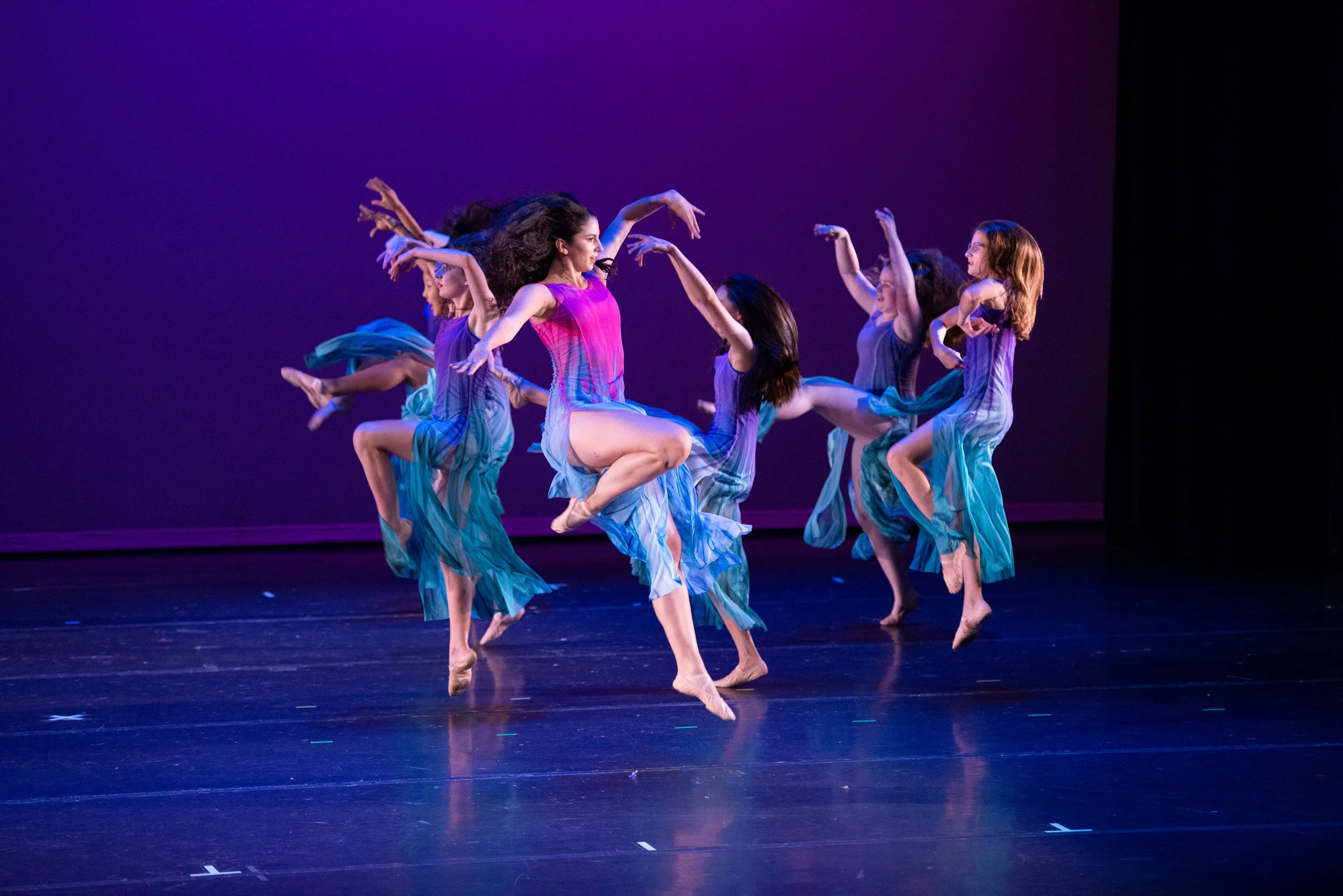 Production still from Spring Recital 2018 with Charles River Ballet Academy. Photo credit: Igor Burlak Photography. Lighting Designer: Laura Hildebrand. Director: Emily Umland.