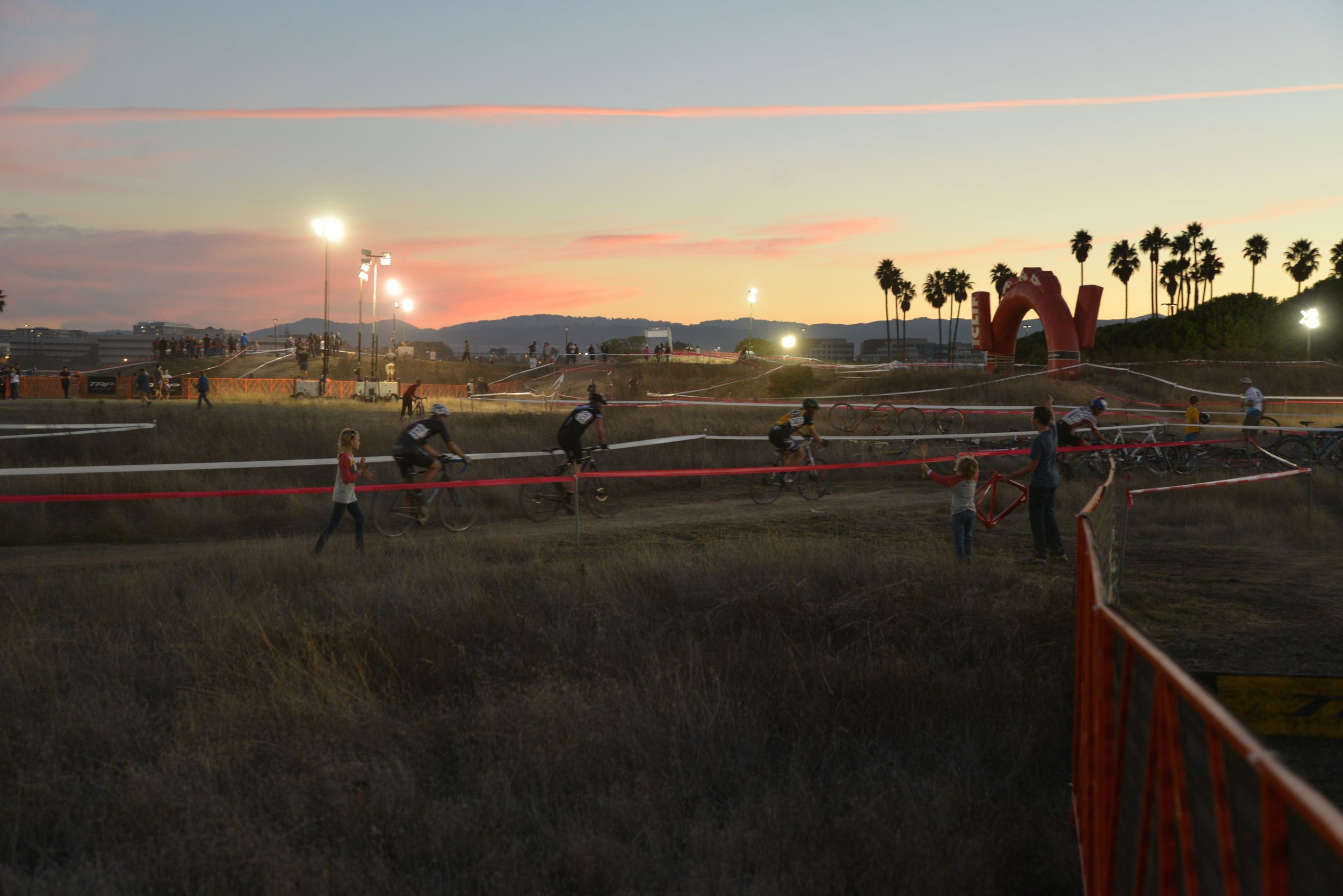 Dusk at the race