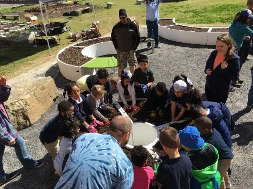 Some of our Memphis team working at an after school program