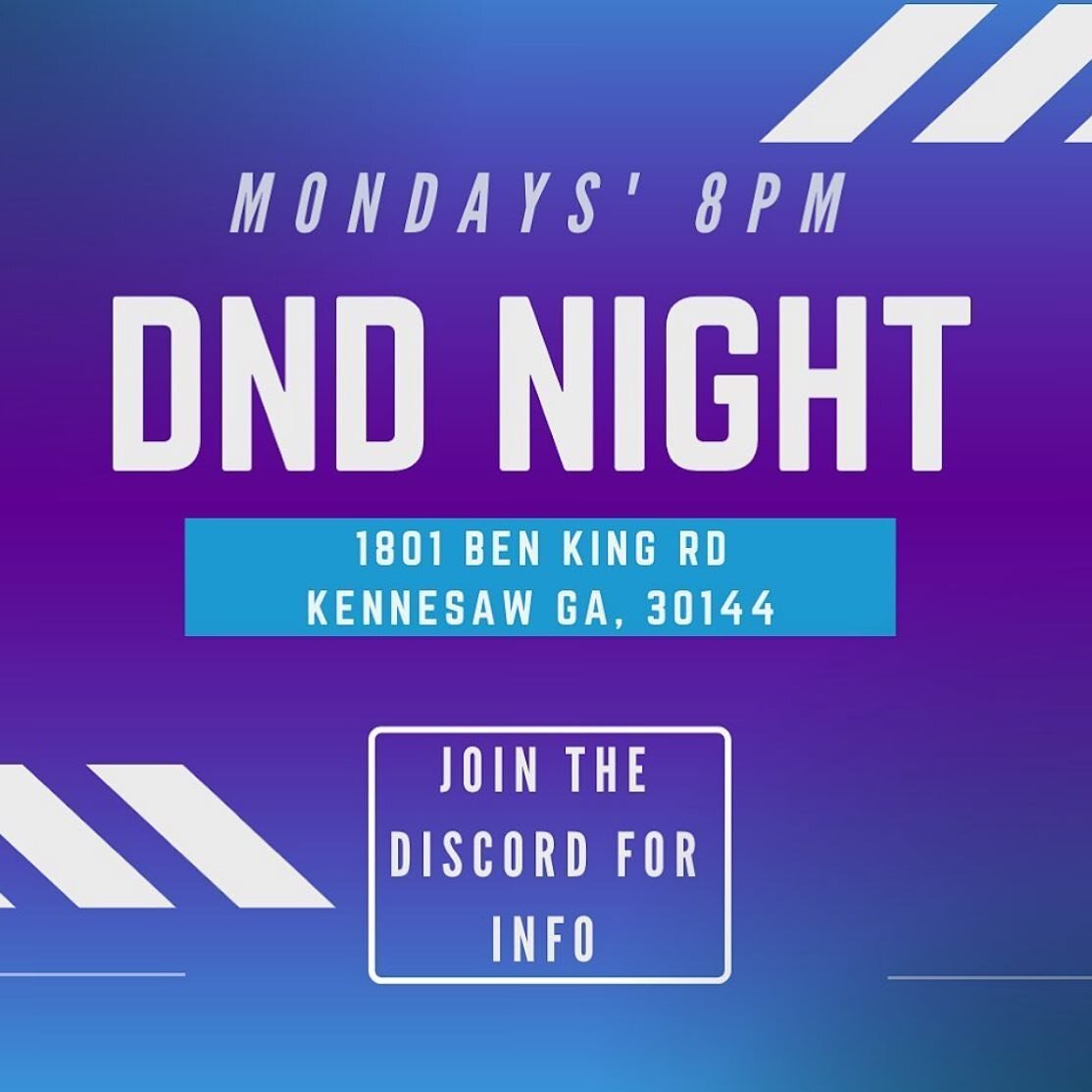 Tonight is DND Night! 8pm at KUMC ⭐️