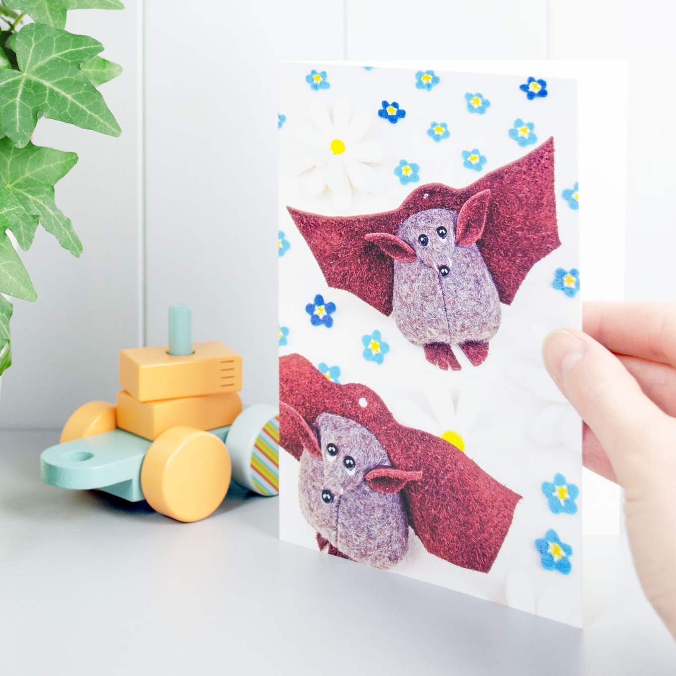 Bat Birthday Greeting Card by Yellow Rose Design