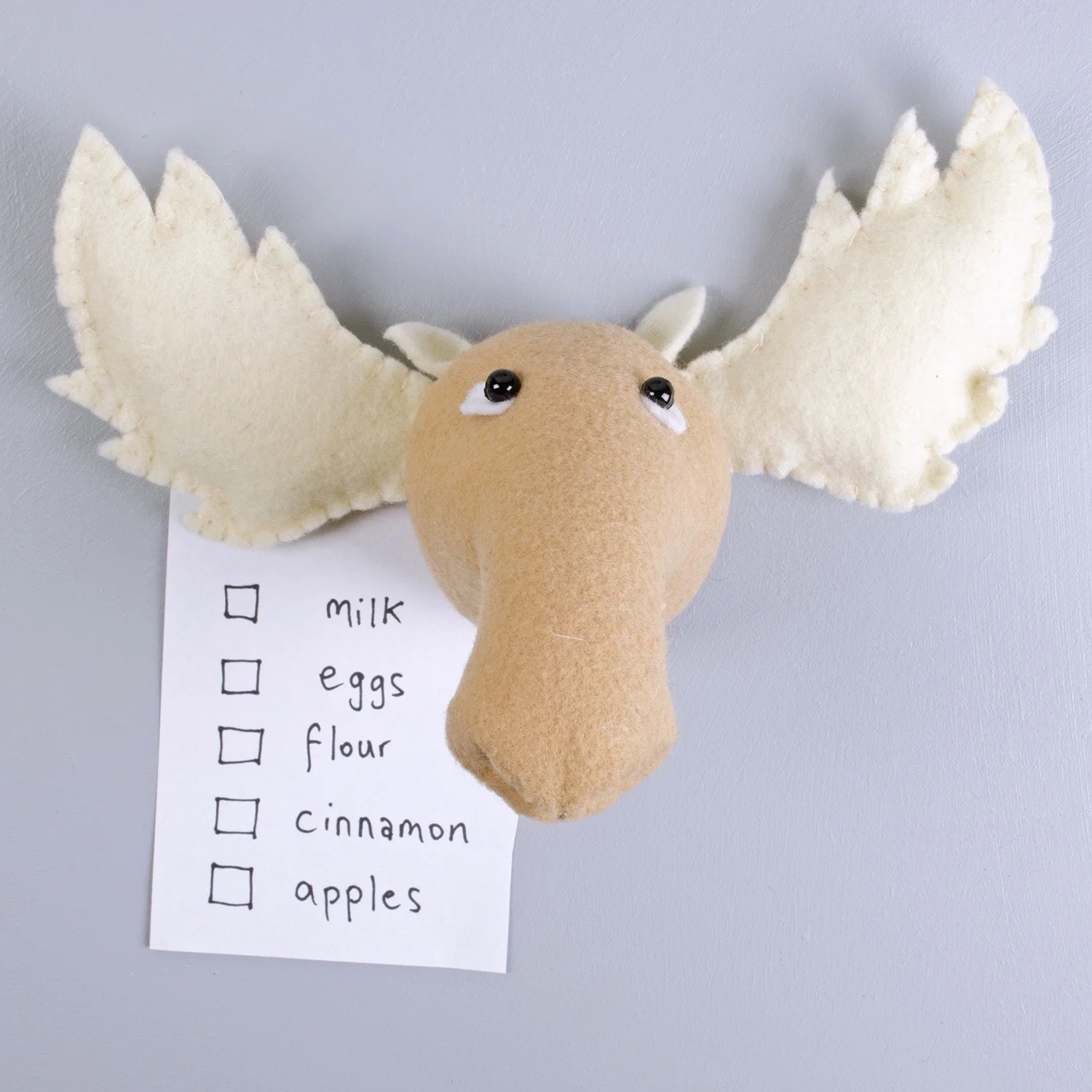 Handmade Fox Faux Taxidermy Wall Head Fridge Magnet by Bilberry Woods