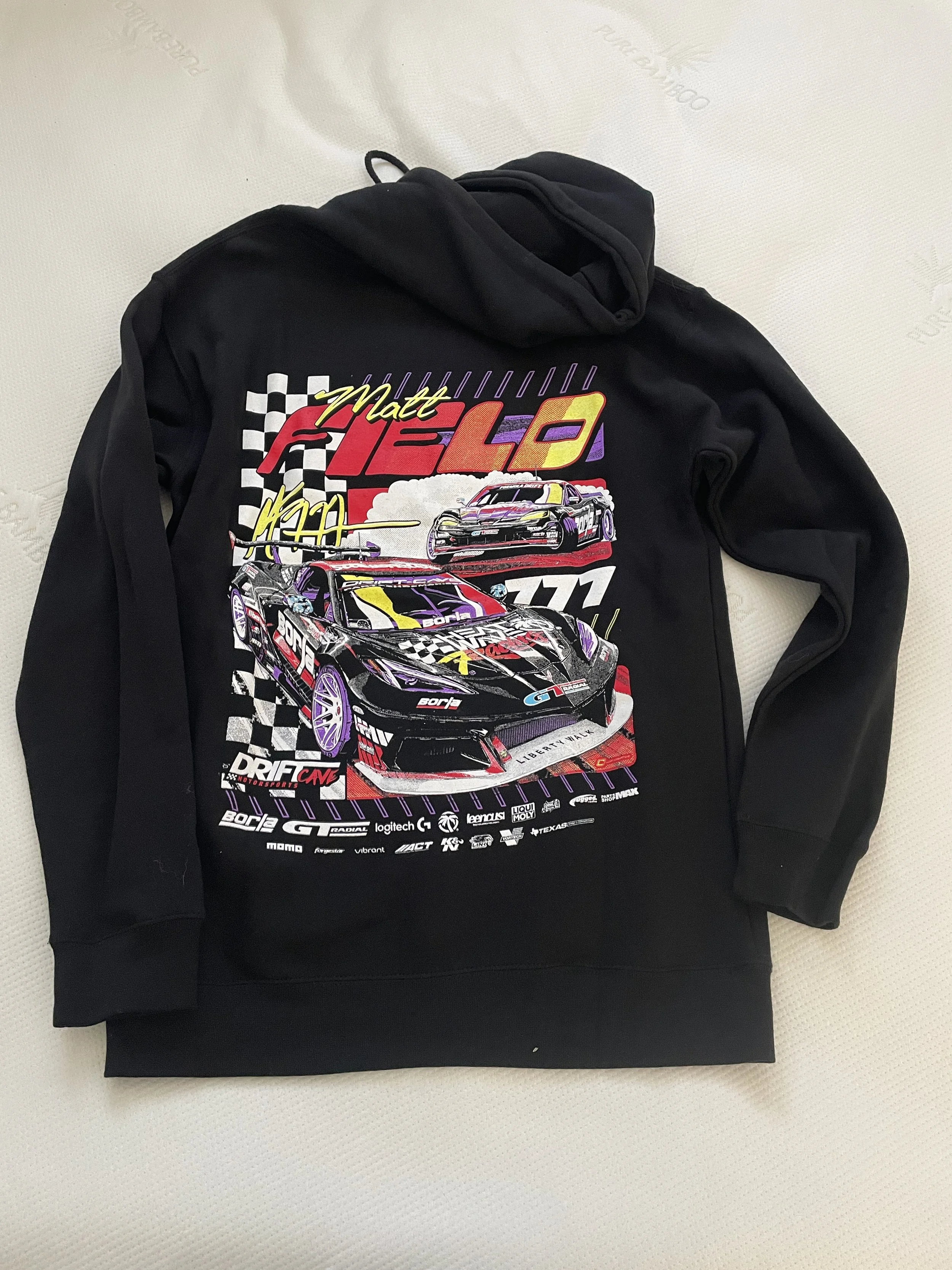 2025 -  MATT FIELD  -  CLASSIC STYLE BLACK C6/C8 CORVETTE  HOODIE