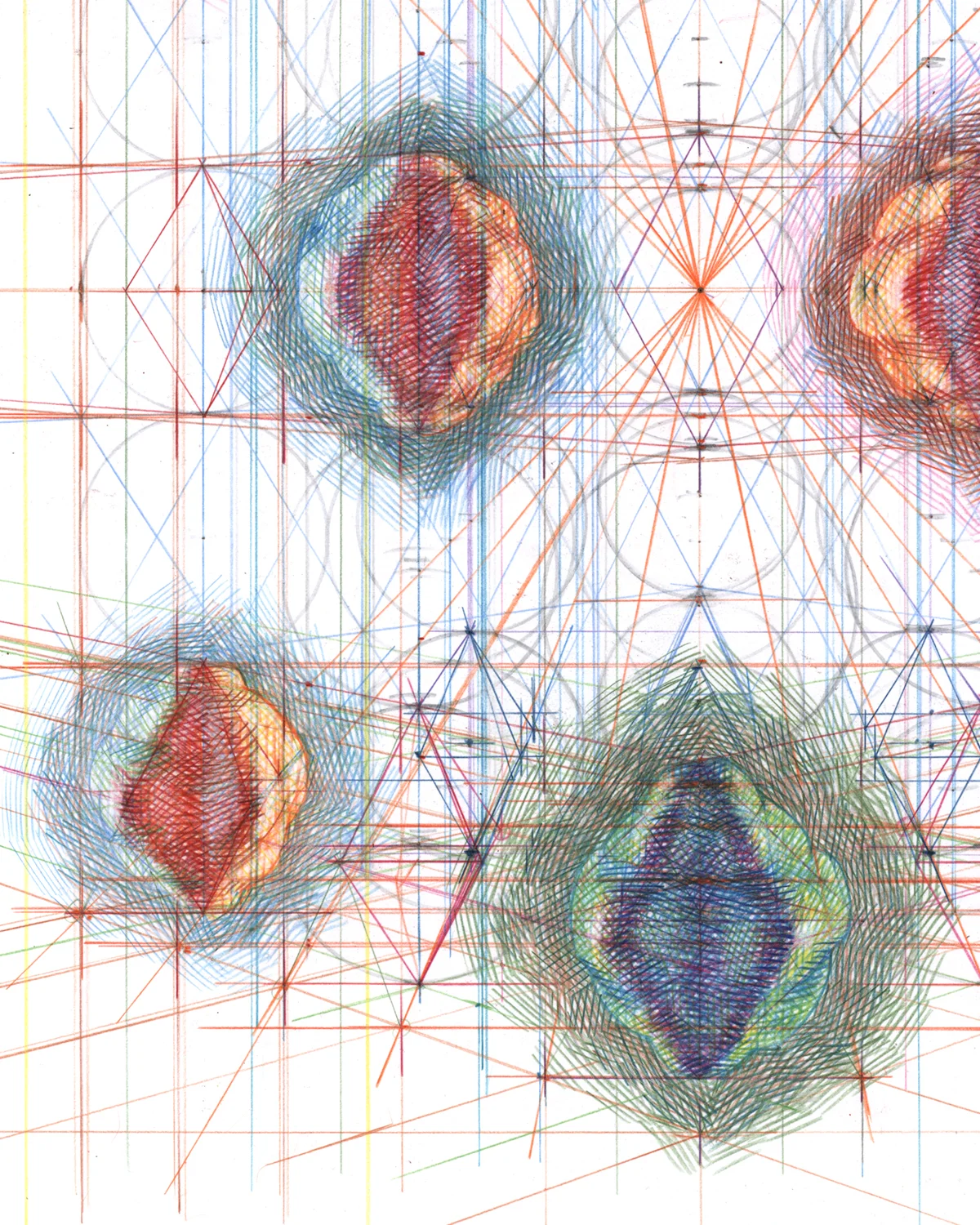 Mogz 2 (detail), 2019, colored pencil on paper, 14 x 17 inches