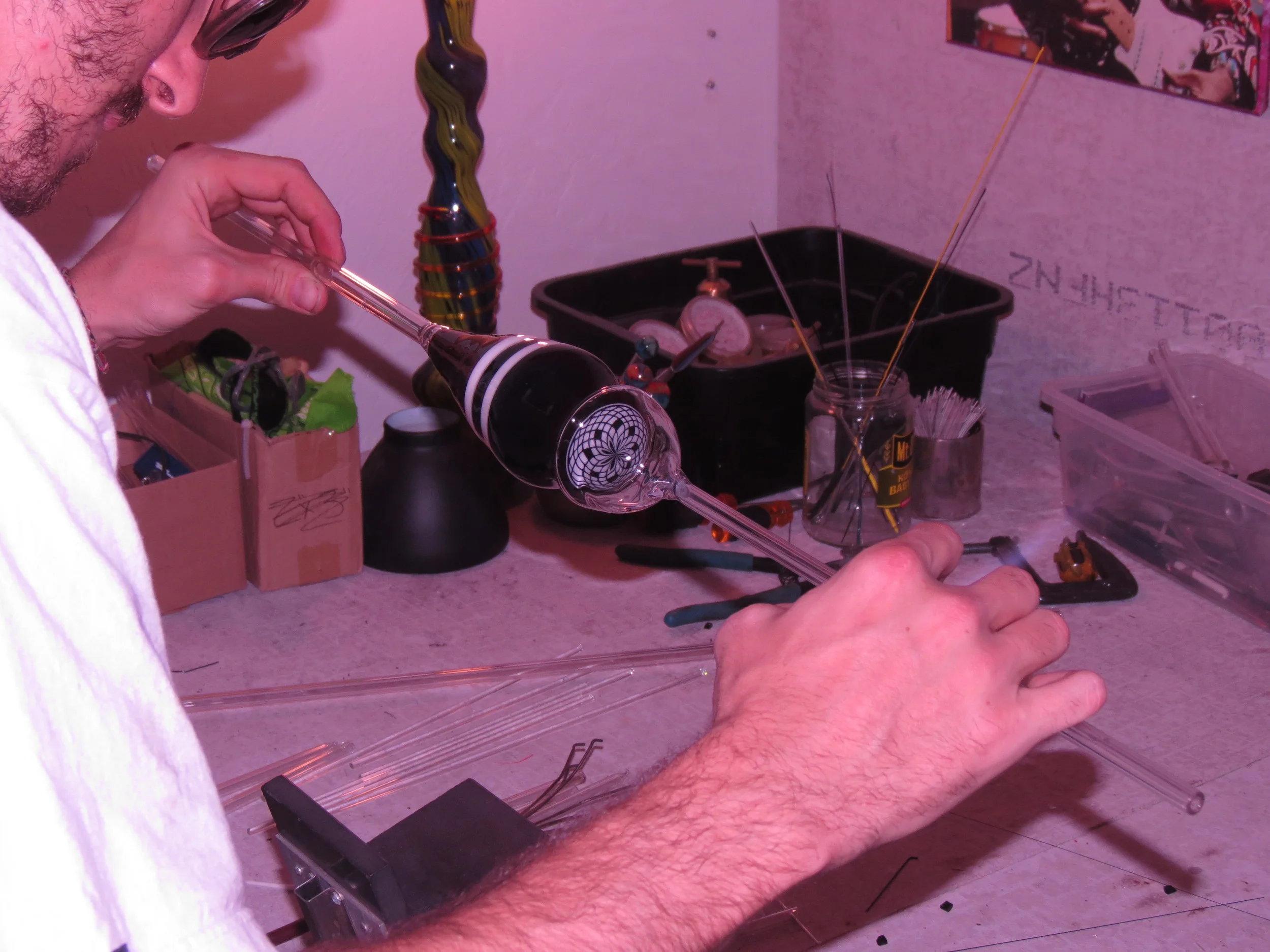  Brian connecting the fillacello base 