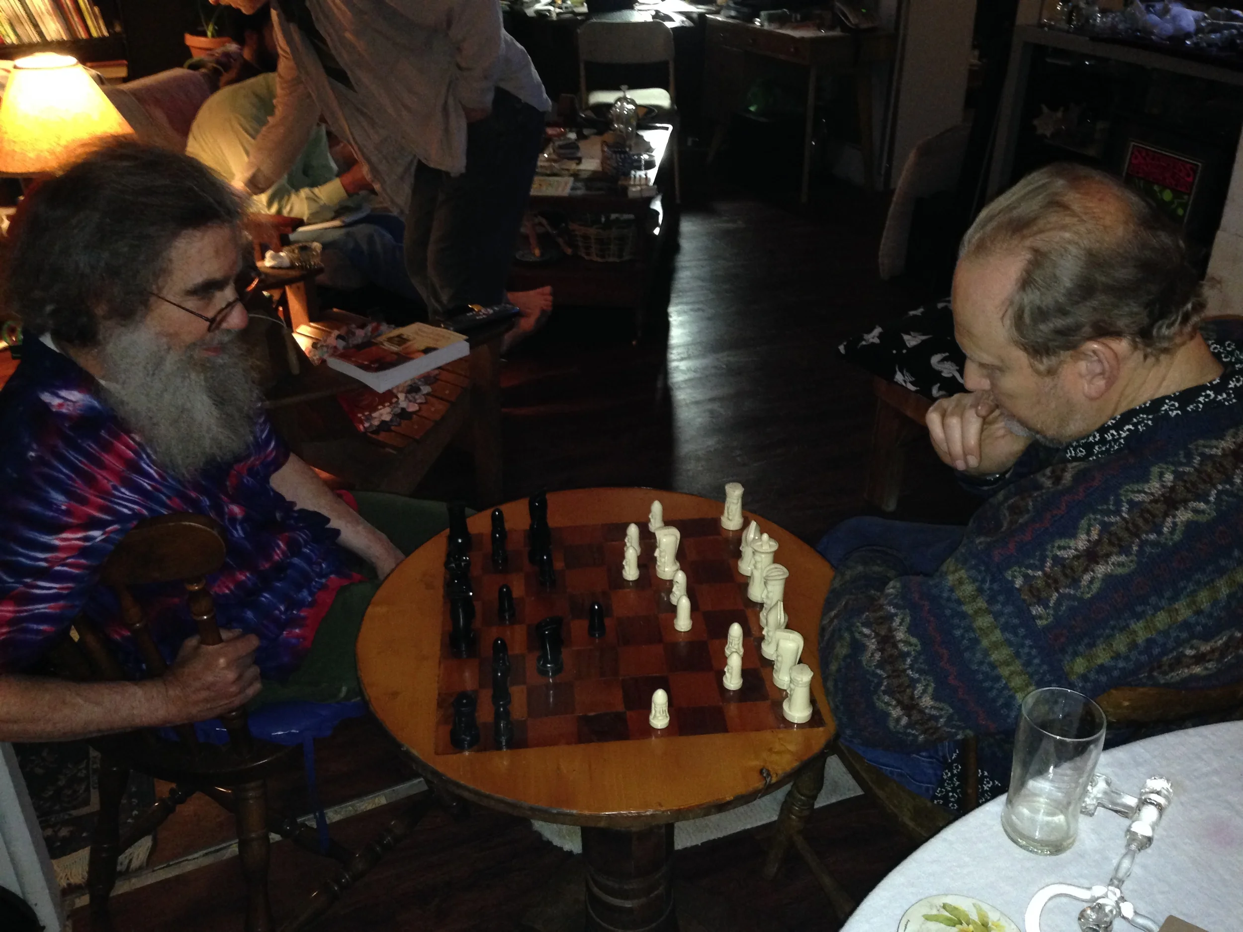Bob Snodgrass kicking Bandhu's butt at Chess