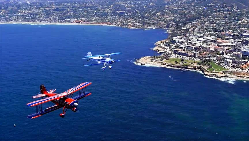 1 Passenger Biplane Tour Plane - All Seats have GREAT Views! Great for Couples to Fly in Formation