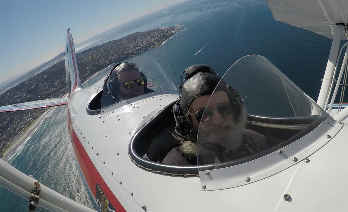 Smoothly slipping bounds of earth in our biplanes.