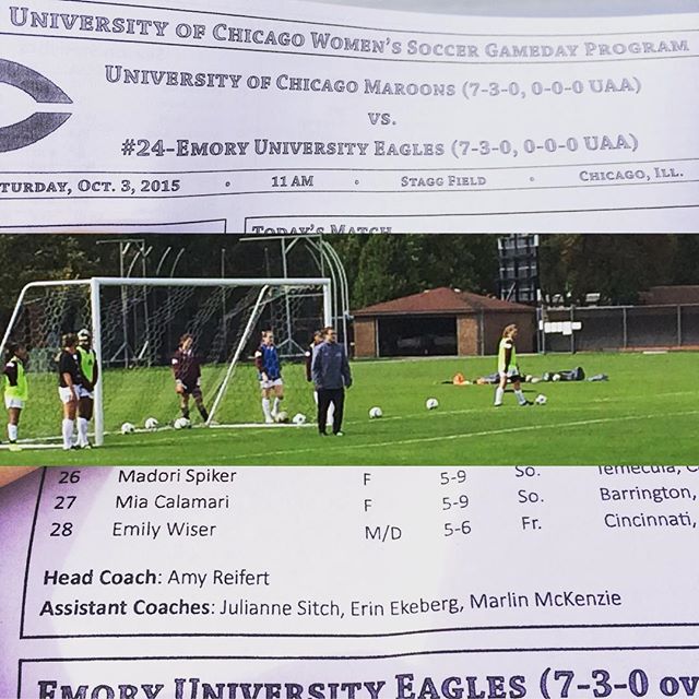 Up early and down in Hyde Park to cheer on the Maroons and my Erin!!! @uchicago @uchicagowomenssoccer