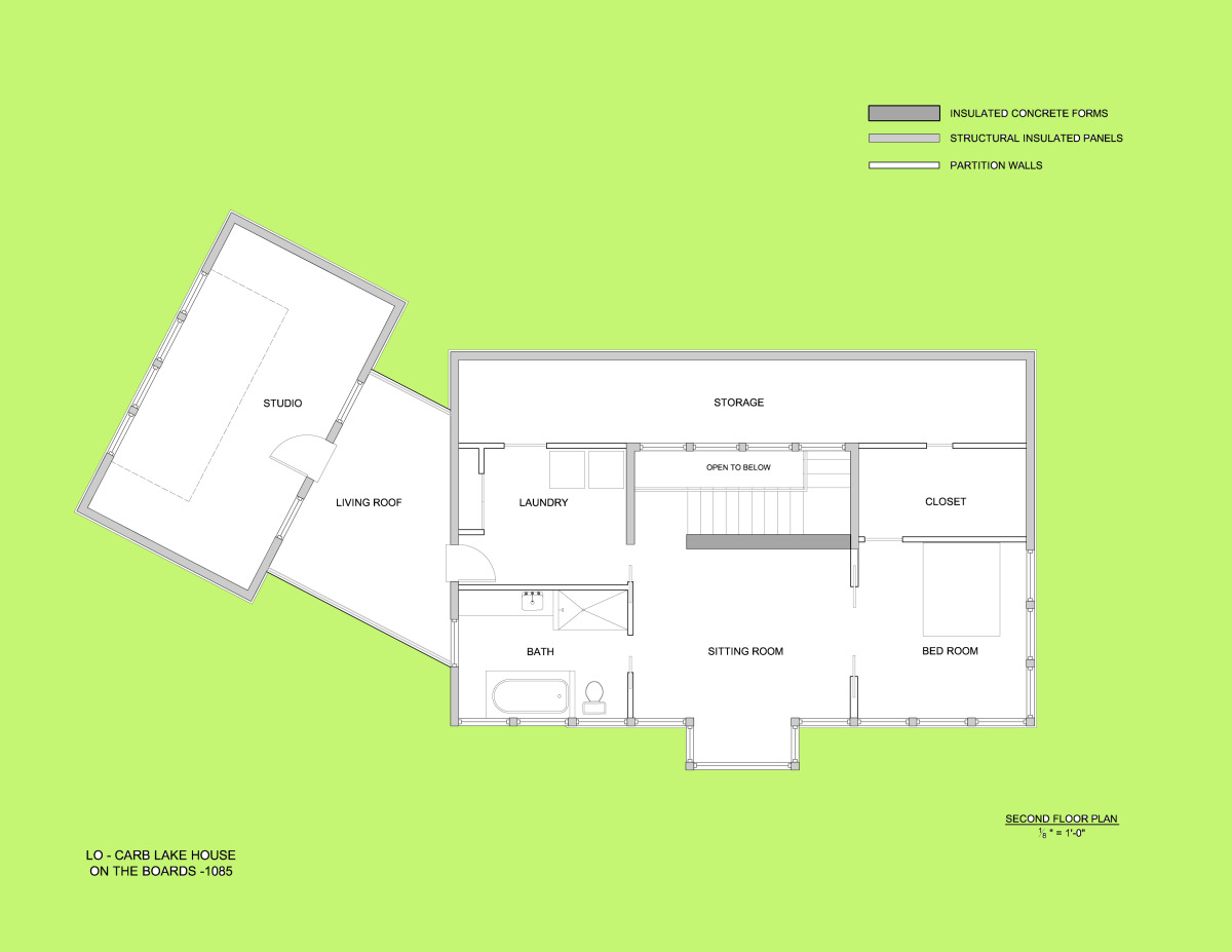 Trillium Architects Lo Carb Lake House Second Floor Plan