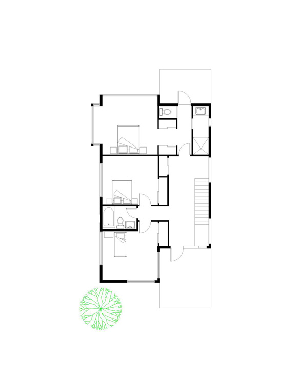 Trillium Architects 2 story modern Second Floor Plan