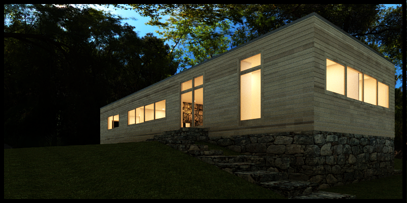 Trillium Architects green modern lake home exterior plans energy efficient
