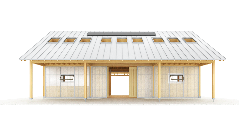 Trillium Architects exterior urban shed front plans