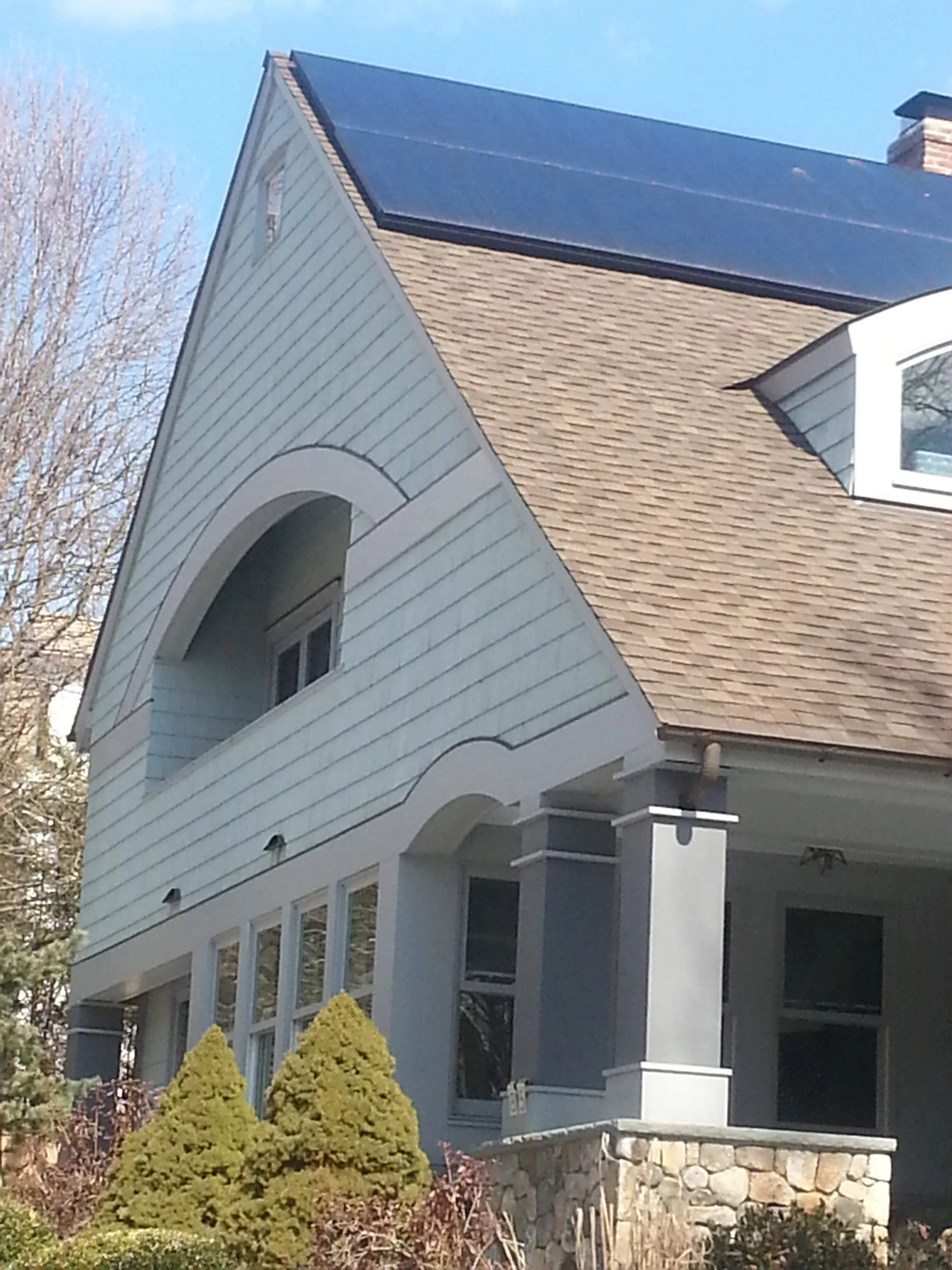 roof with solar panels