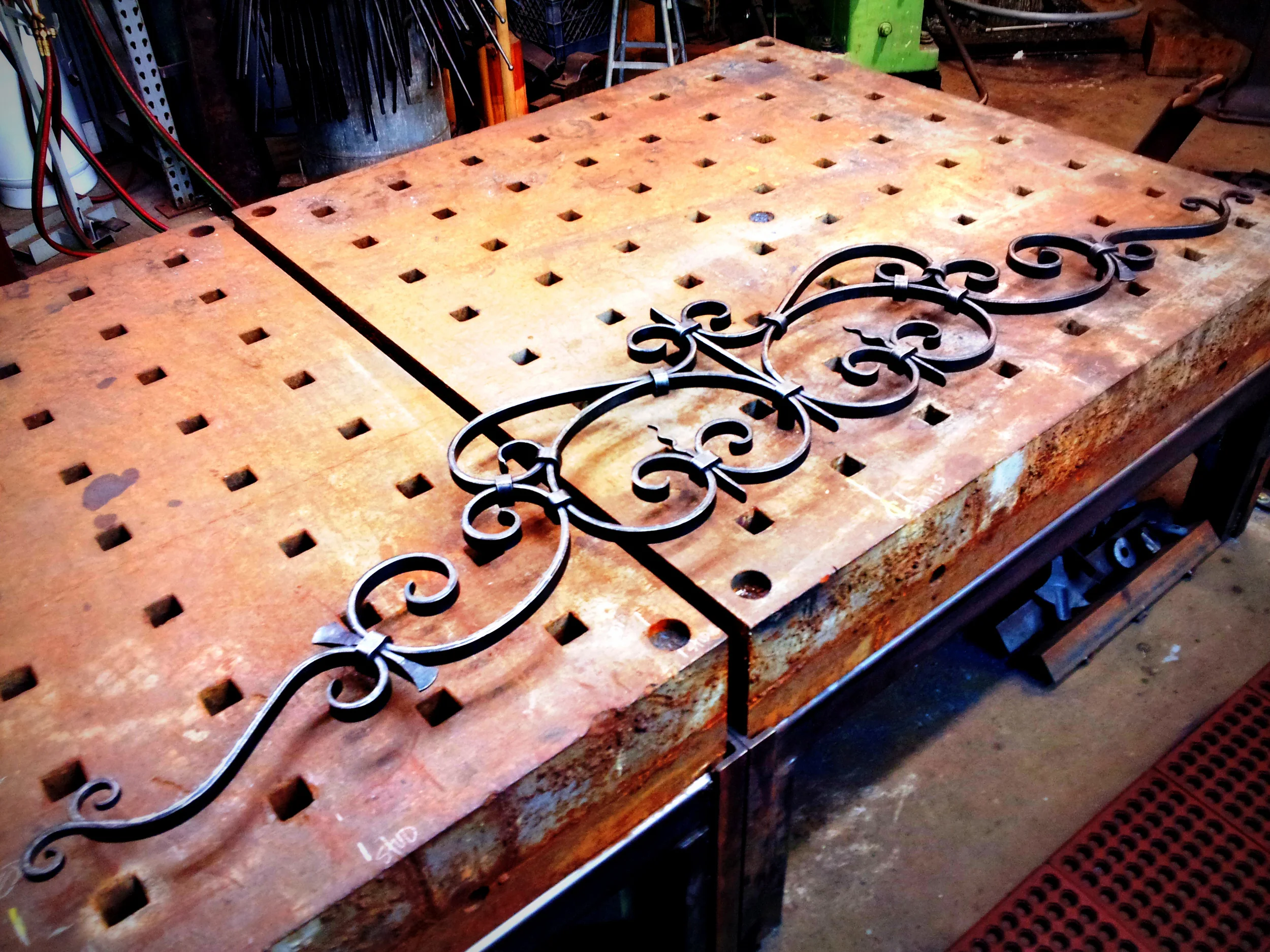 Headboard scrollwork. Rancho Santa Fe, Ca