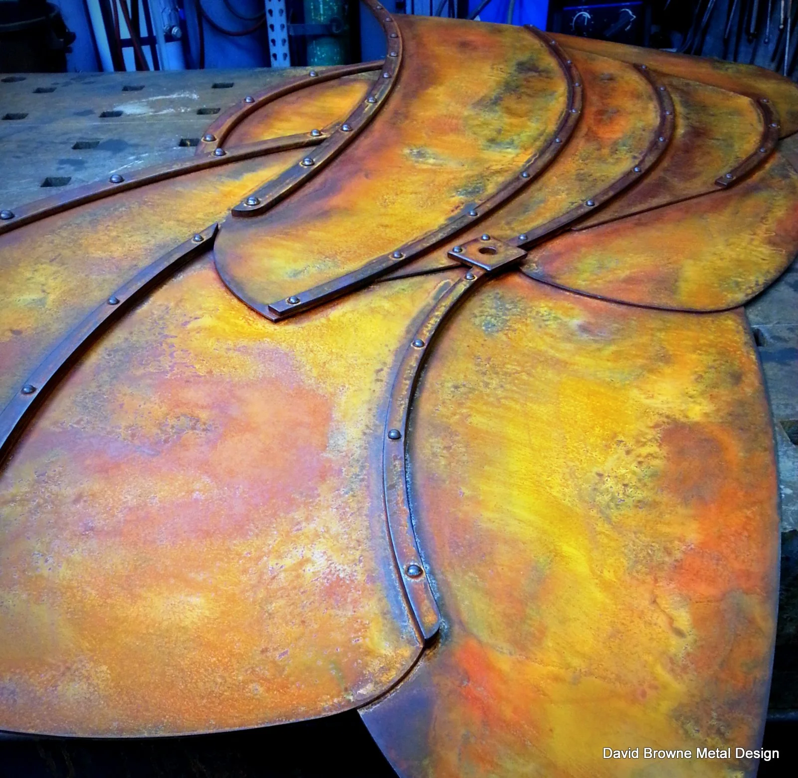 Shop photo. Sculptural wall piece- detail. San Diego Marriott Marquis & Marina.