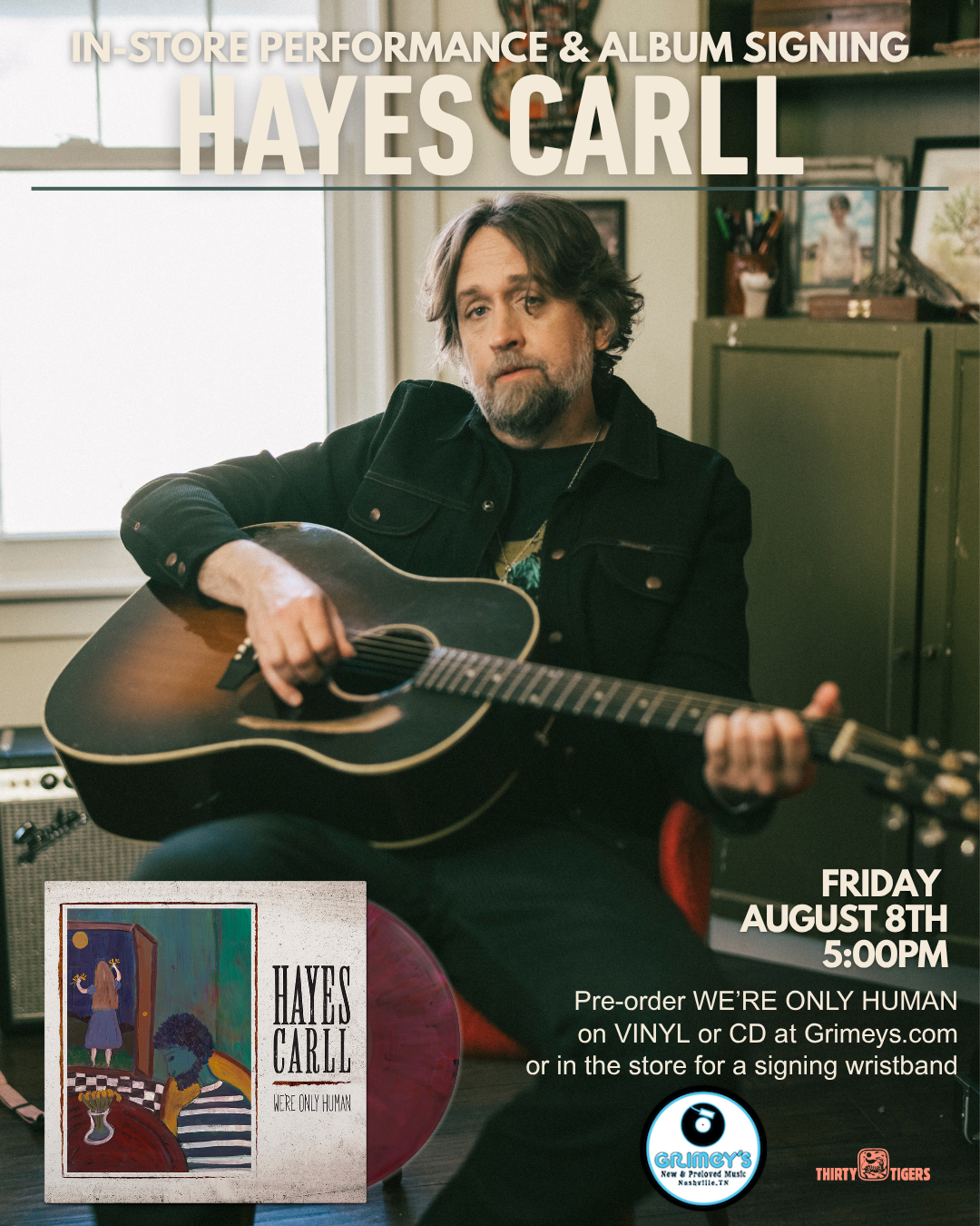 Hayes Carll Instore Performance, Album Signing & Record Release Celebration