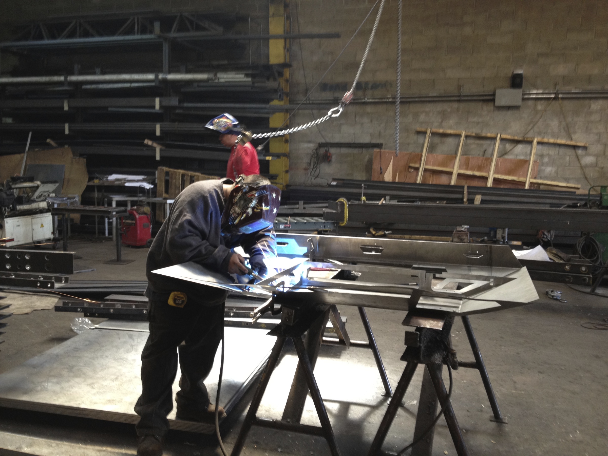 Welding the body together