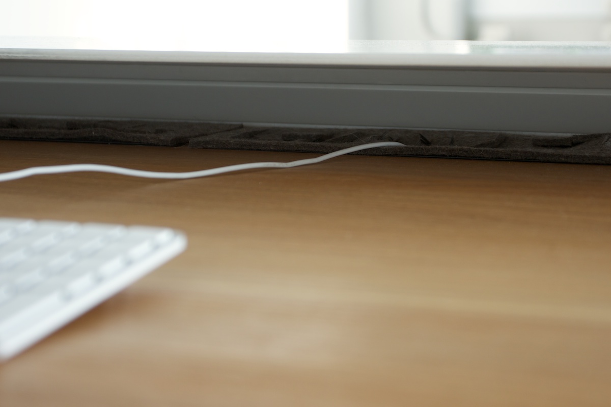 Desktop cable drop down with plenty of space