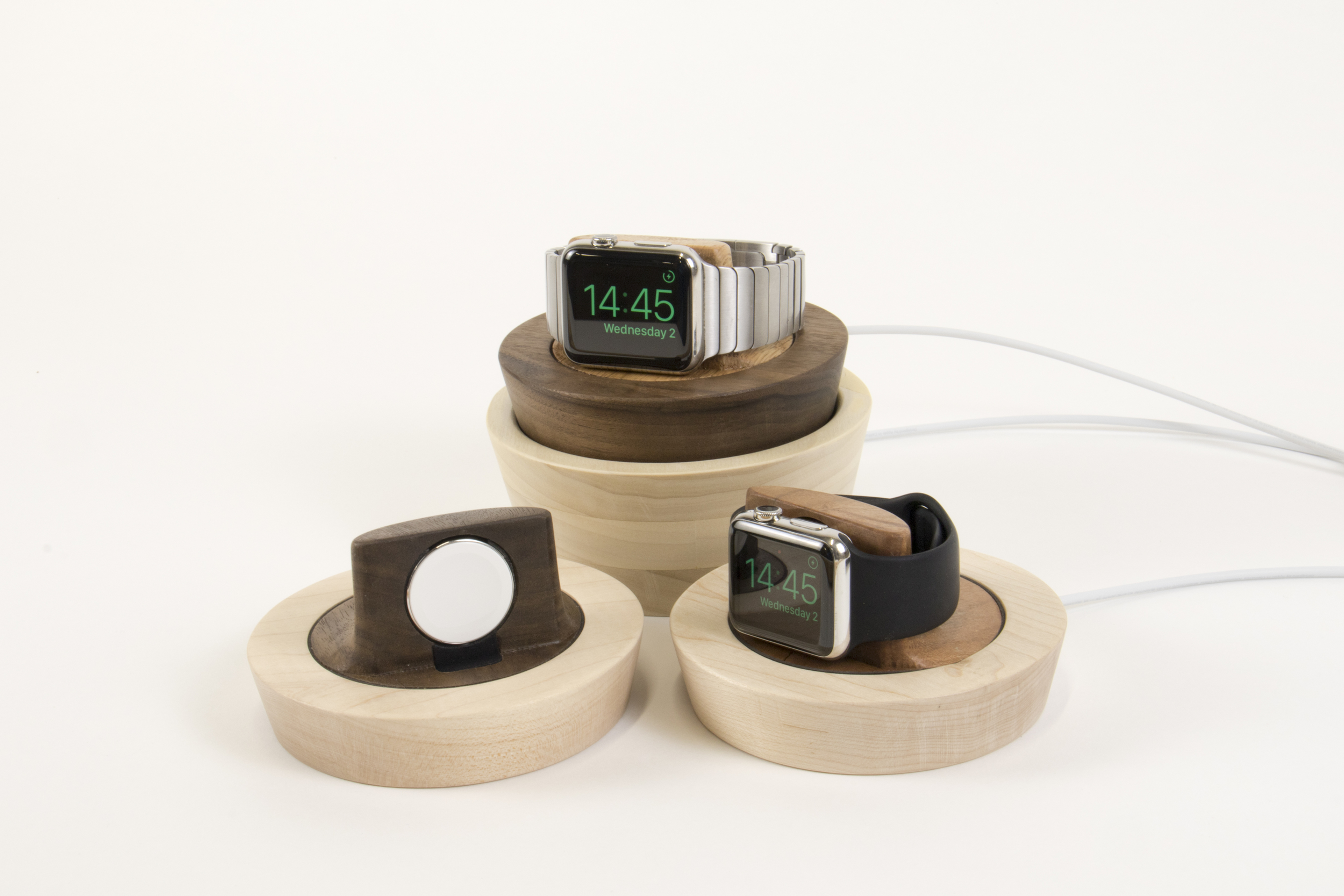 42mm & 38mm Apple Watches on Saucers and Accessories Bowl