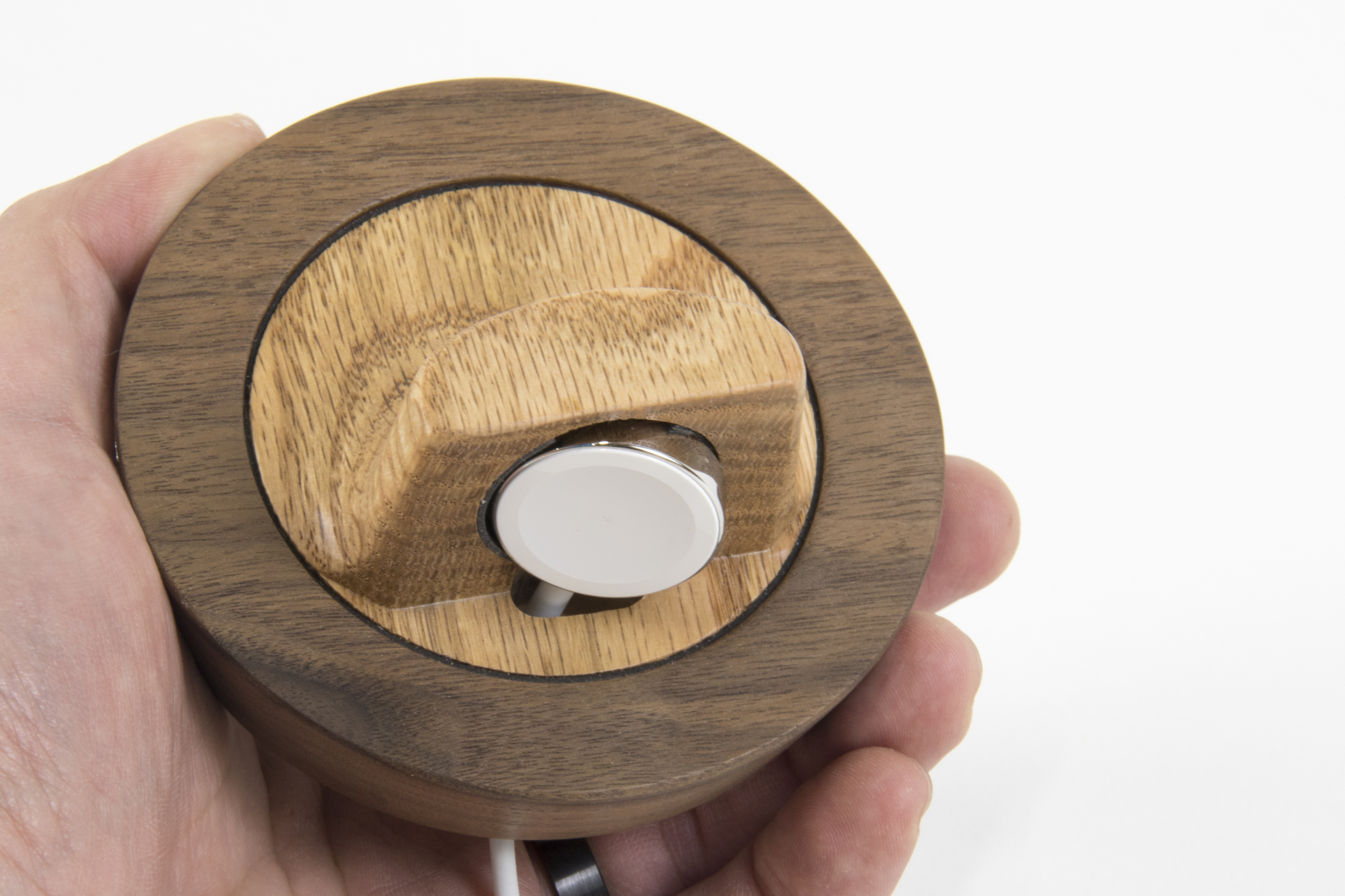3. ... until the magnetic disk reaches the space provided. Gently wedge the magnetic disk between the foam tape.
