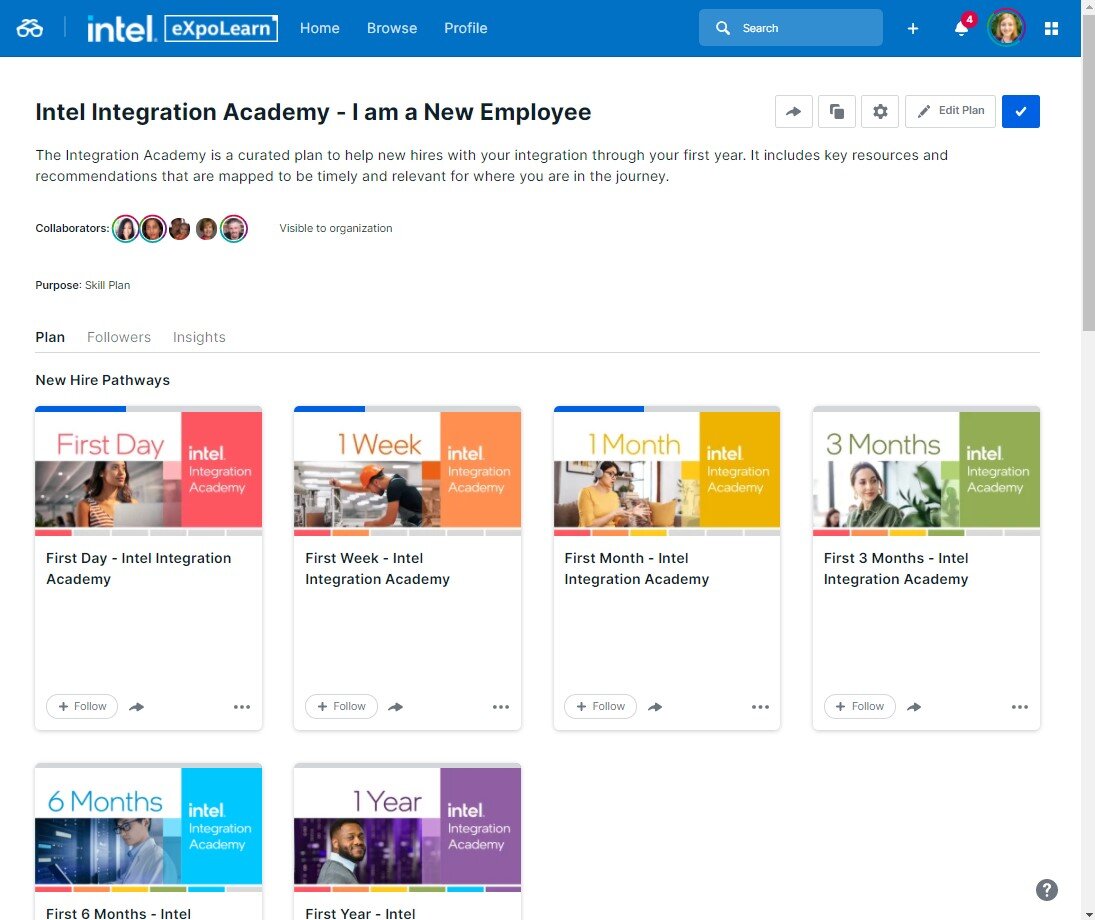 Thumbnail design for Intel's new employee training