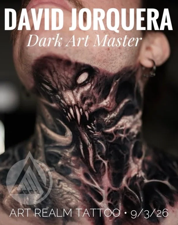 tattooer david jorquera from chile and poland guest spotting at art realm tattoo in austin texas September 2026