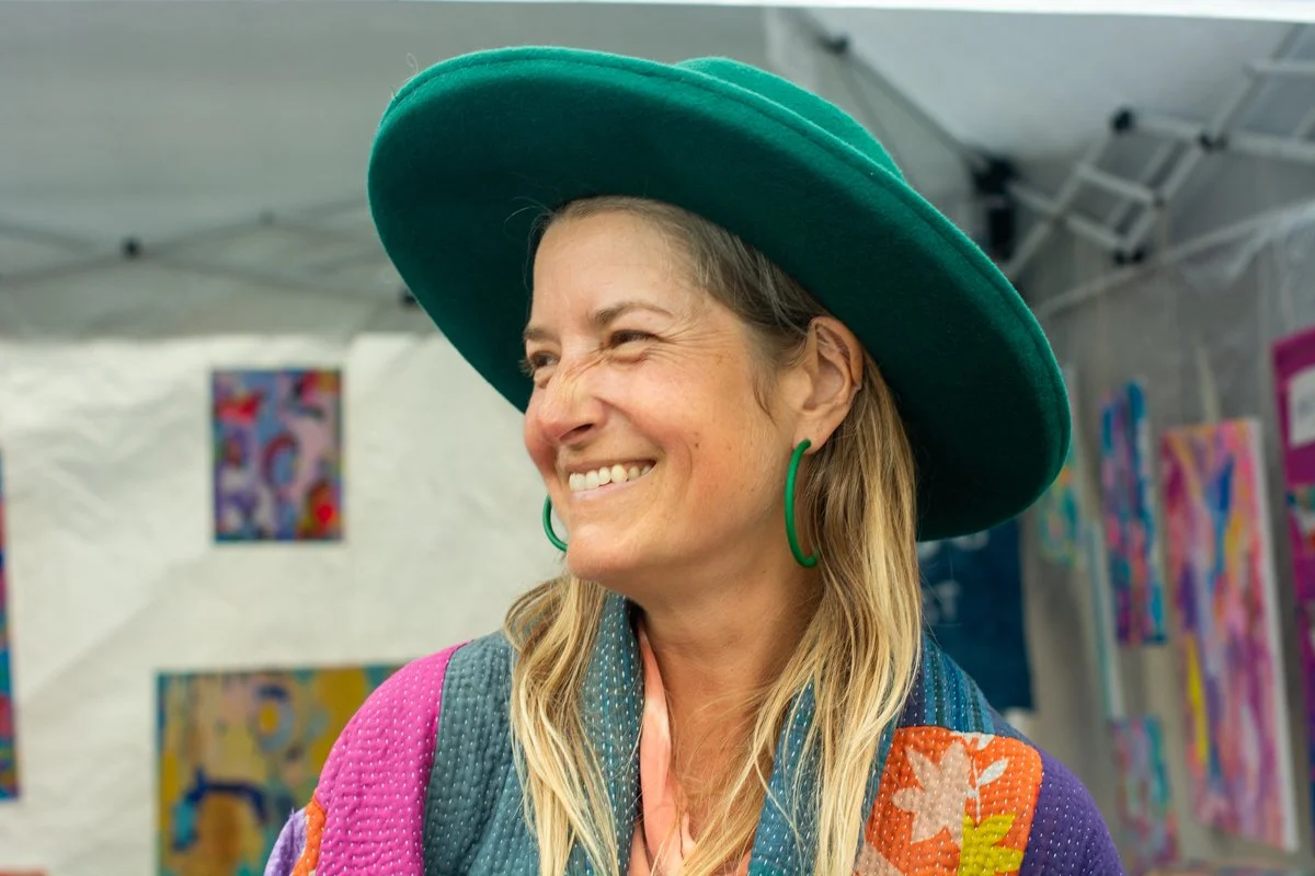 Humboldt County based Communications and Marketing expert Holly Hilgenberg at the North Country Fair in Arcata CA