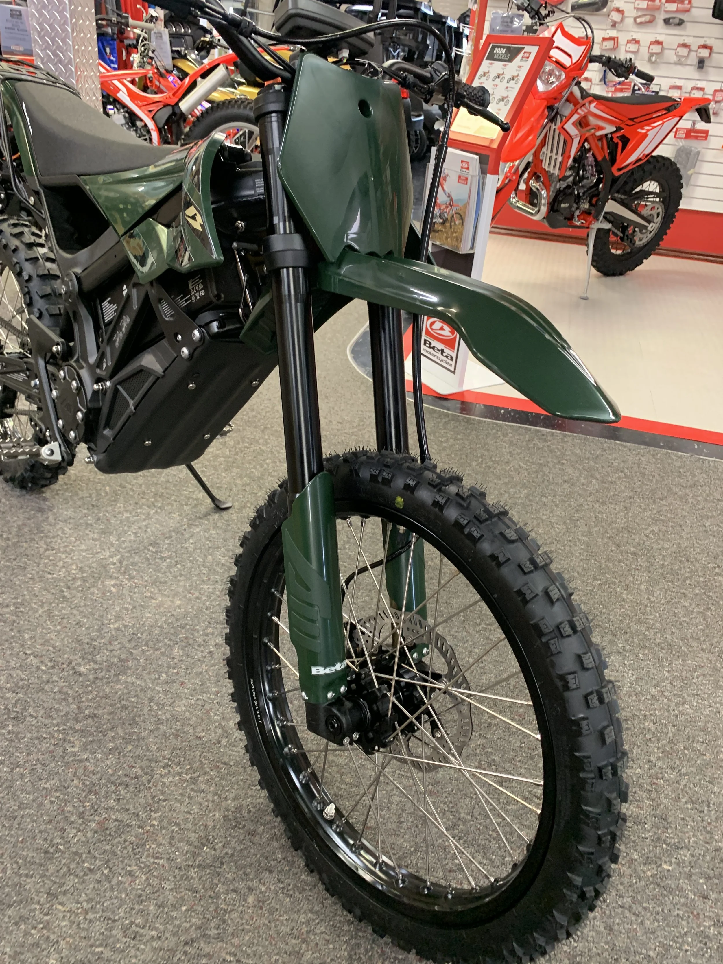 2024 Beta Explorer Electric Motorcycle. Hunter Edition — Tom’s Cycle Shop