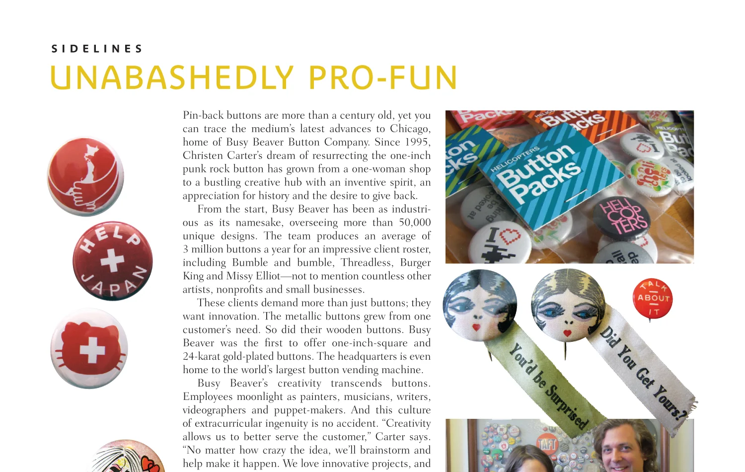 HOW / Busy Beaver Button Co. — Northcoast Zeitgeist | The Studio of ...