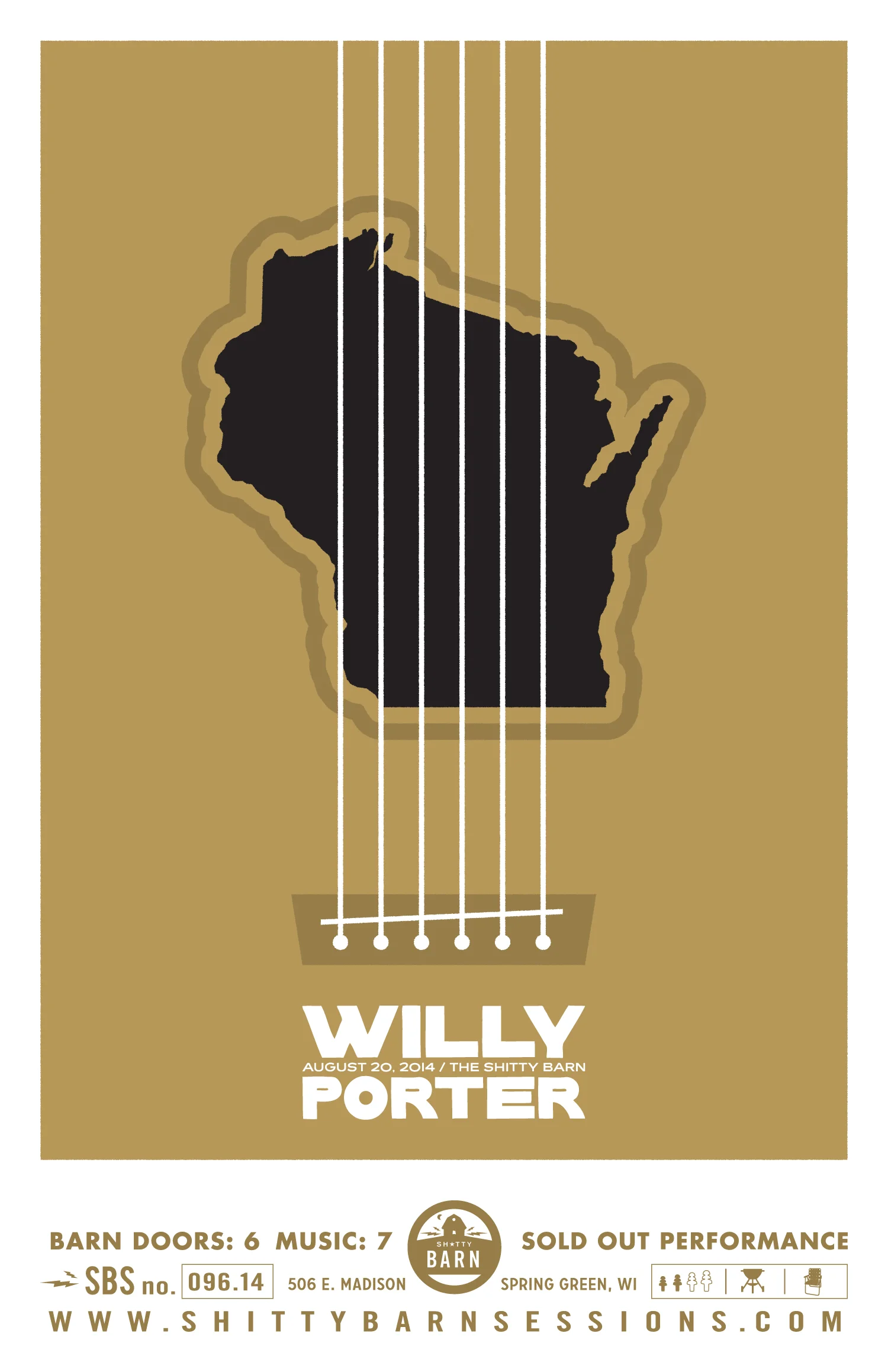 Shitty Barn Sessions — Willy Porter Poster