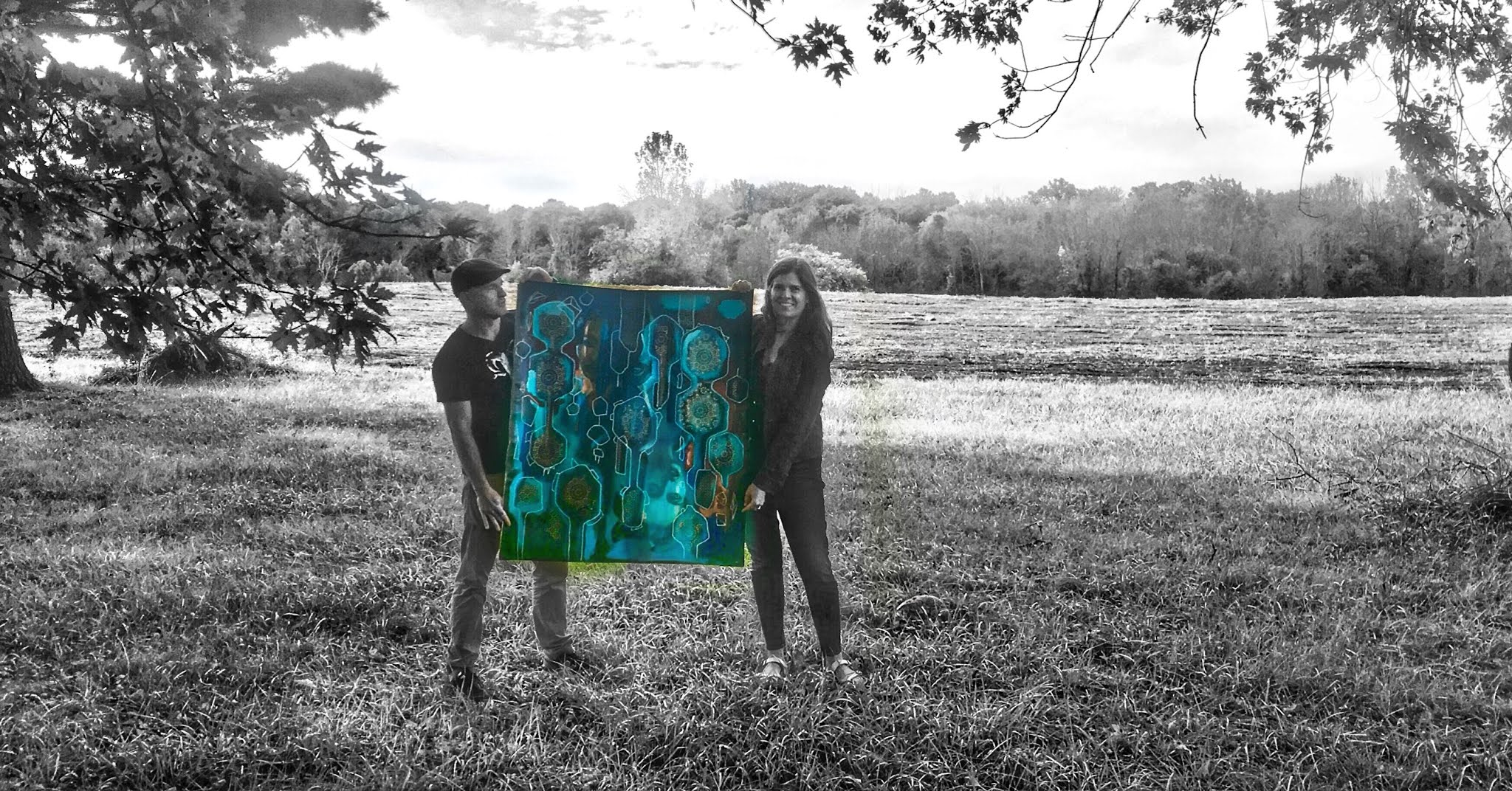 Gus Harper shows off his work done in Culver with Leann Weatherby