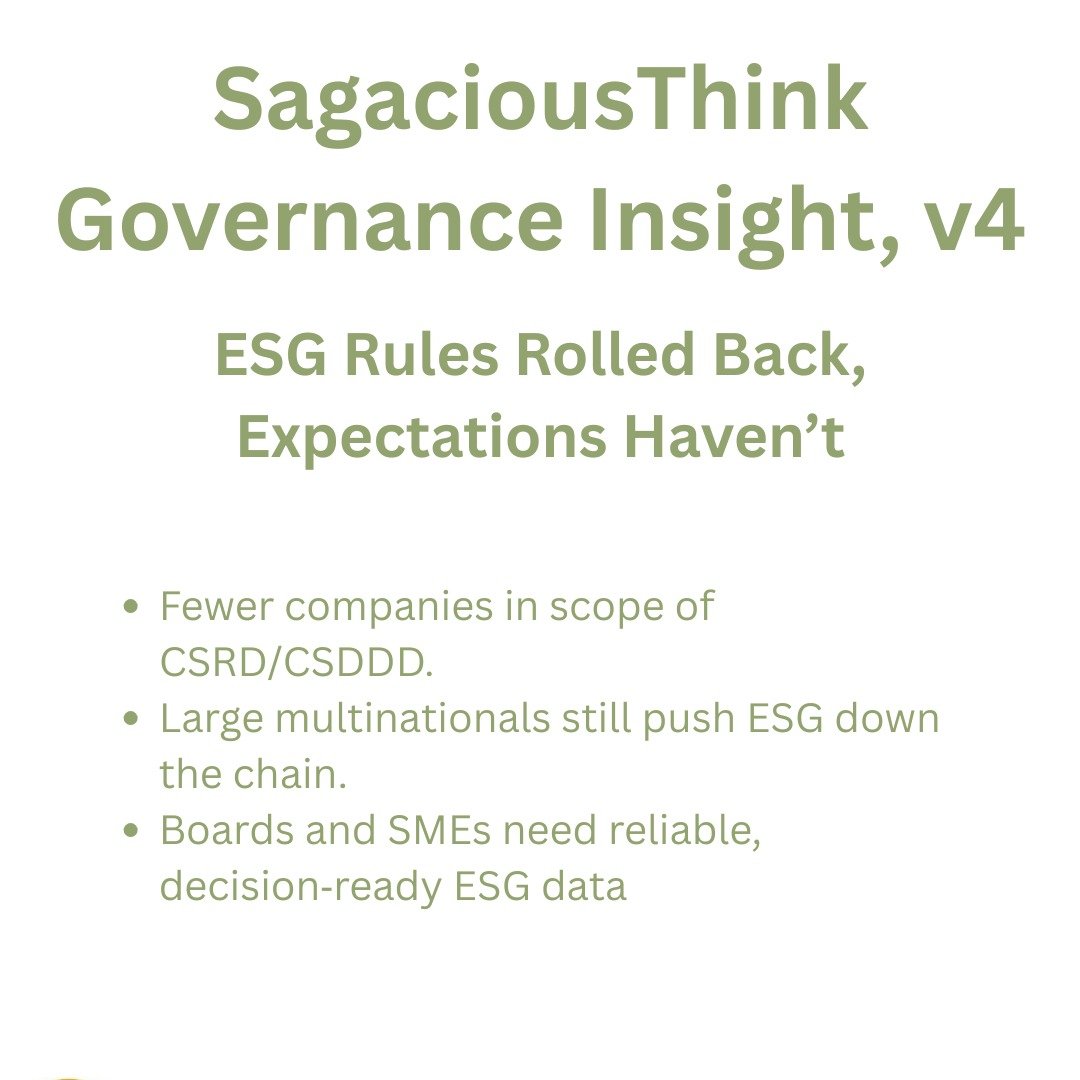 In boardrooms from Washington to Brussels to Tokyo, the governance story this week is about tension and convergence.

Tension: The EU is scaling back the reach of its sustainability and due diligence rules, while the US is turning up the political he