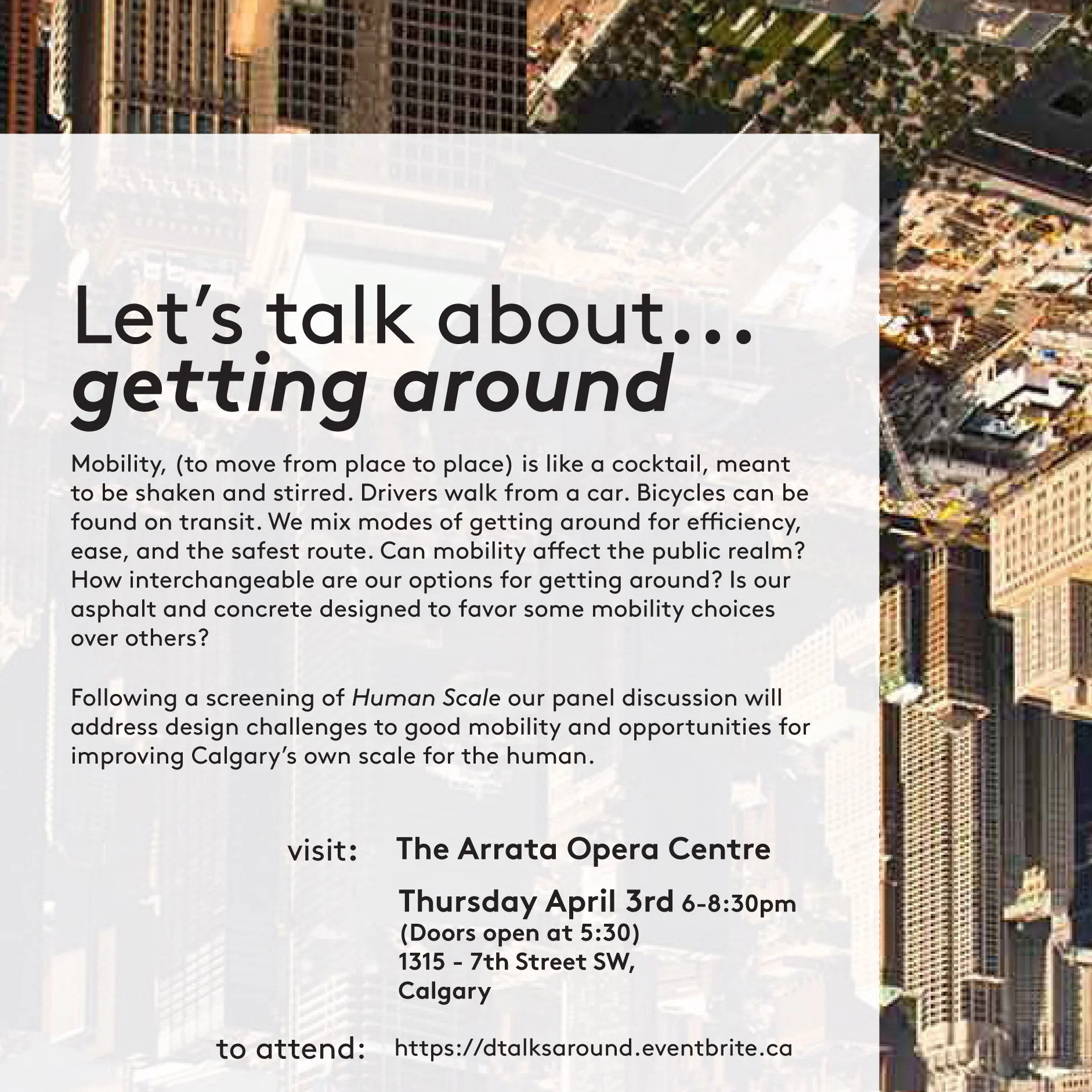 Let's talk about...getting around (poster: Alex Ferko)