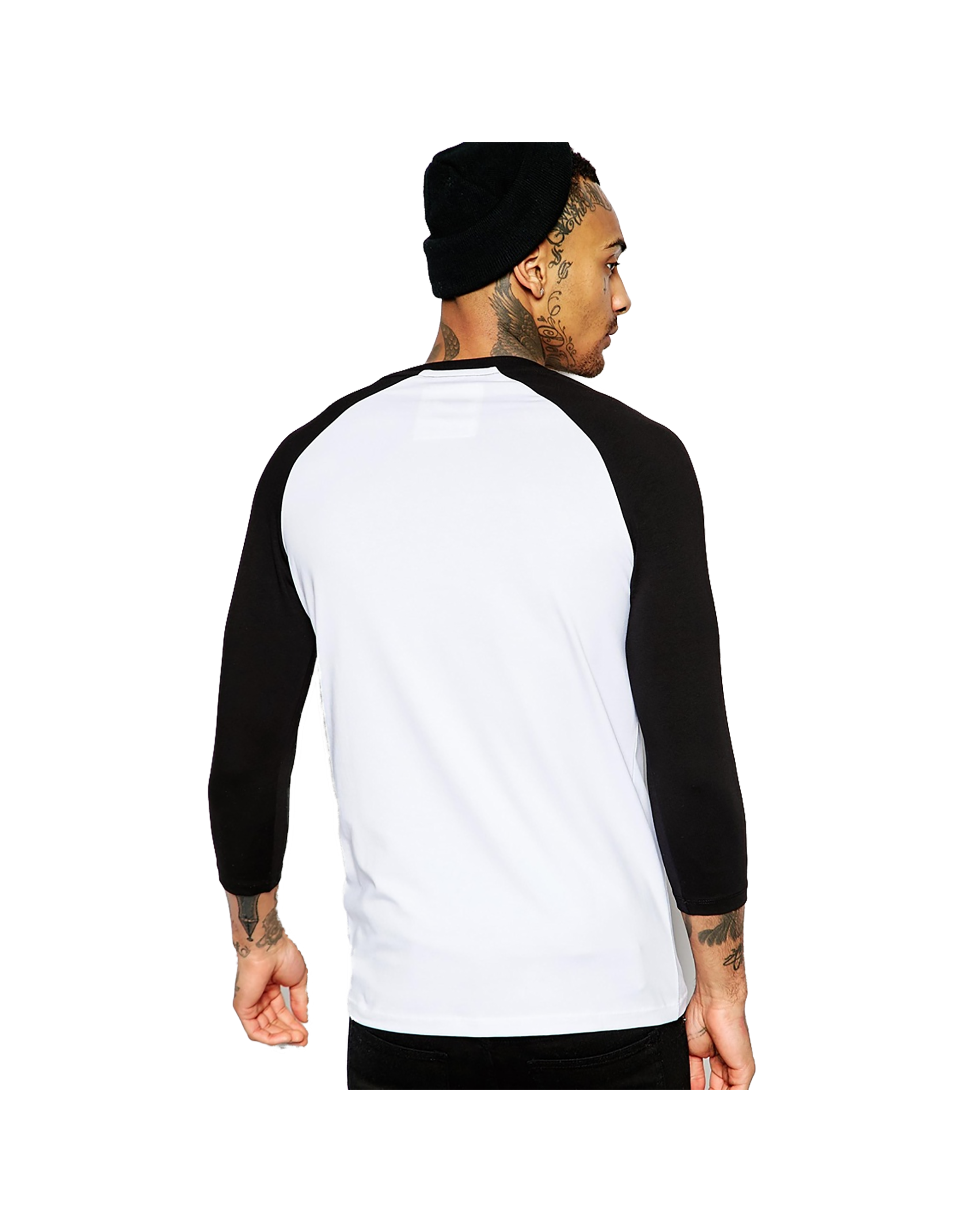 Sky_Oak_Co_Oakland_Against_the_World_baseball_mens_black_white_raglan_model_rear.png