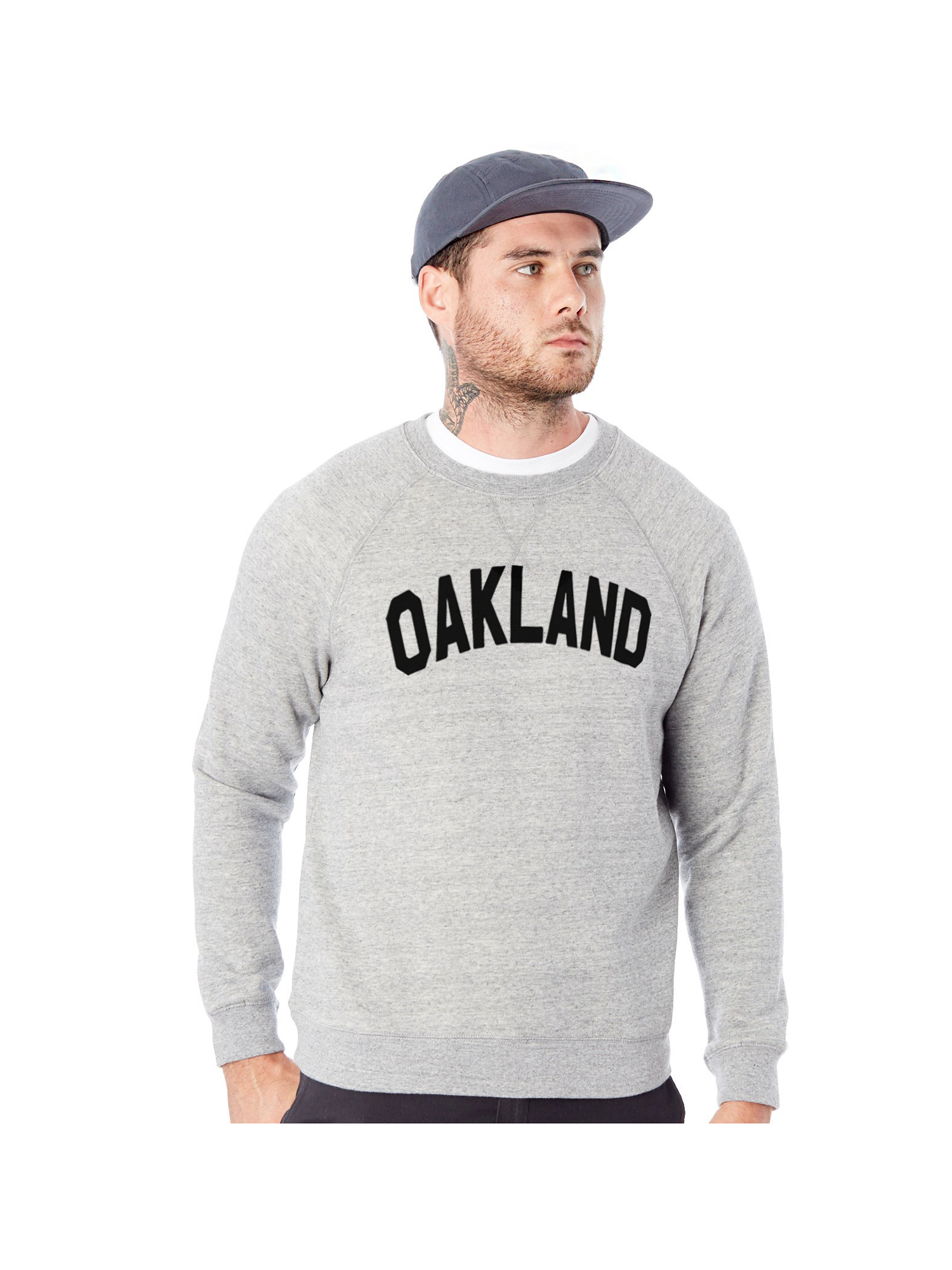 Sky Oak Co_Oakland_Block_crewneck_v-notch_grey_model.png