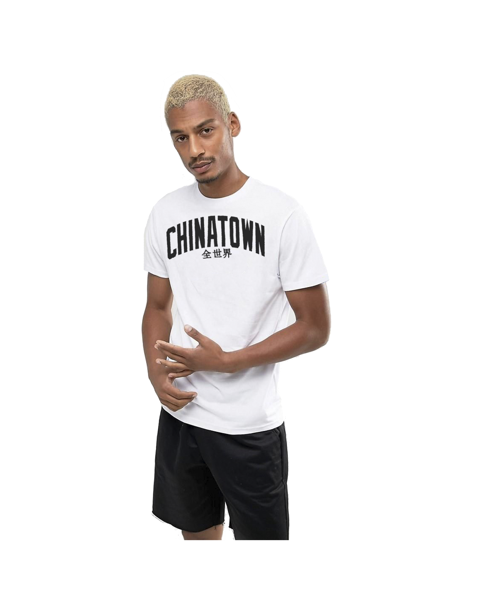 Sky Oak Co_CHINATOWN_Around_the_World_tee_white_black_model_front.png