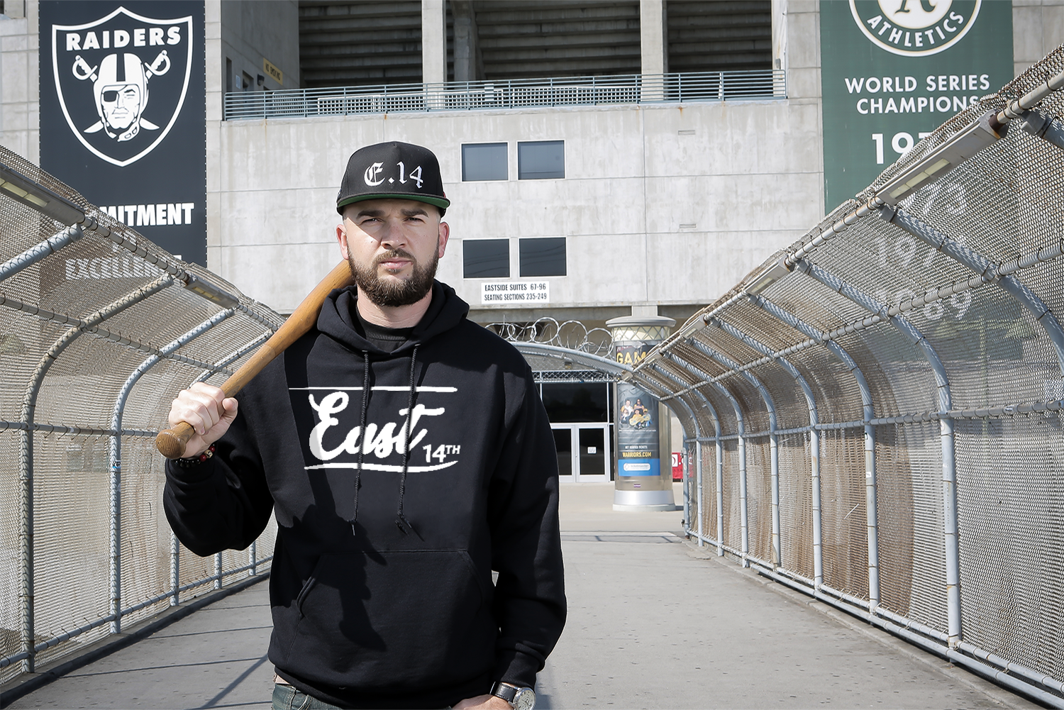Sky_Oak_Co_East_14th_Street_black_white_hoodie_front_Cool_Hand_Lukas_model.png