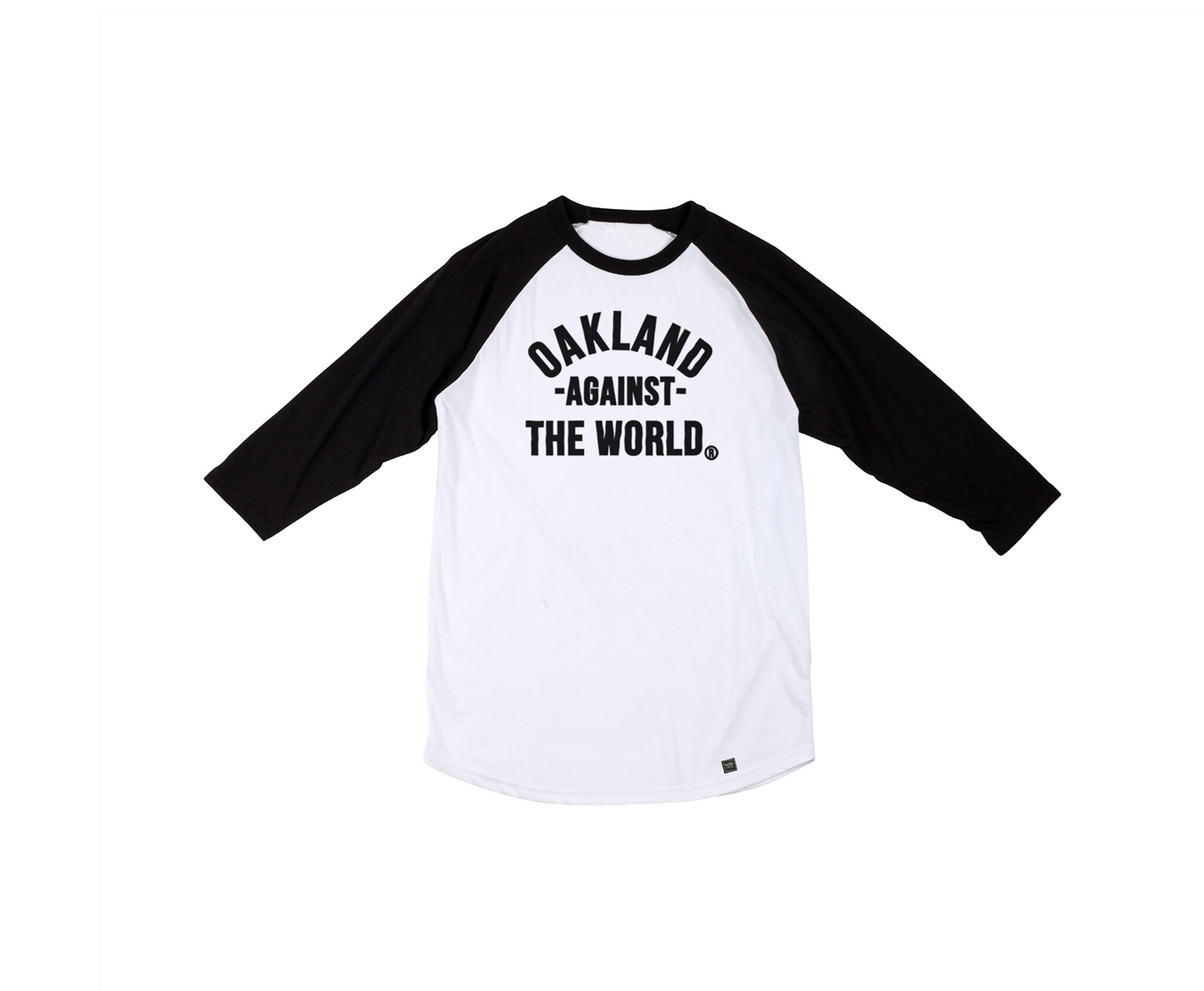 black and white raglan