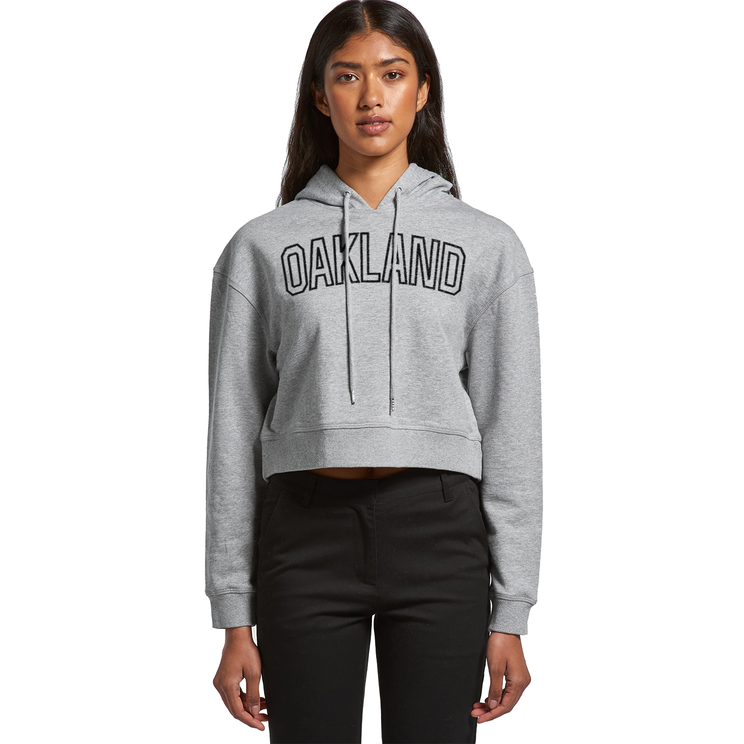 gray crop top hoodie