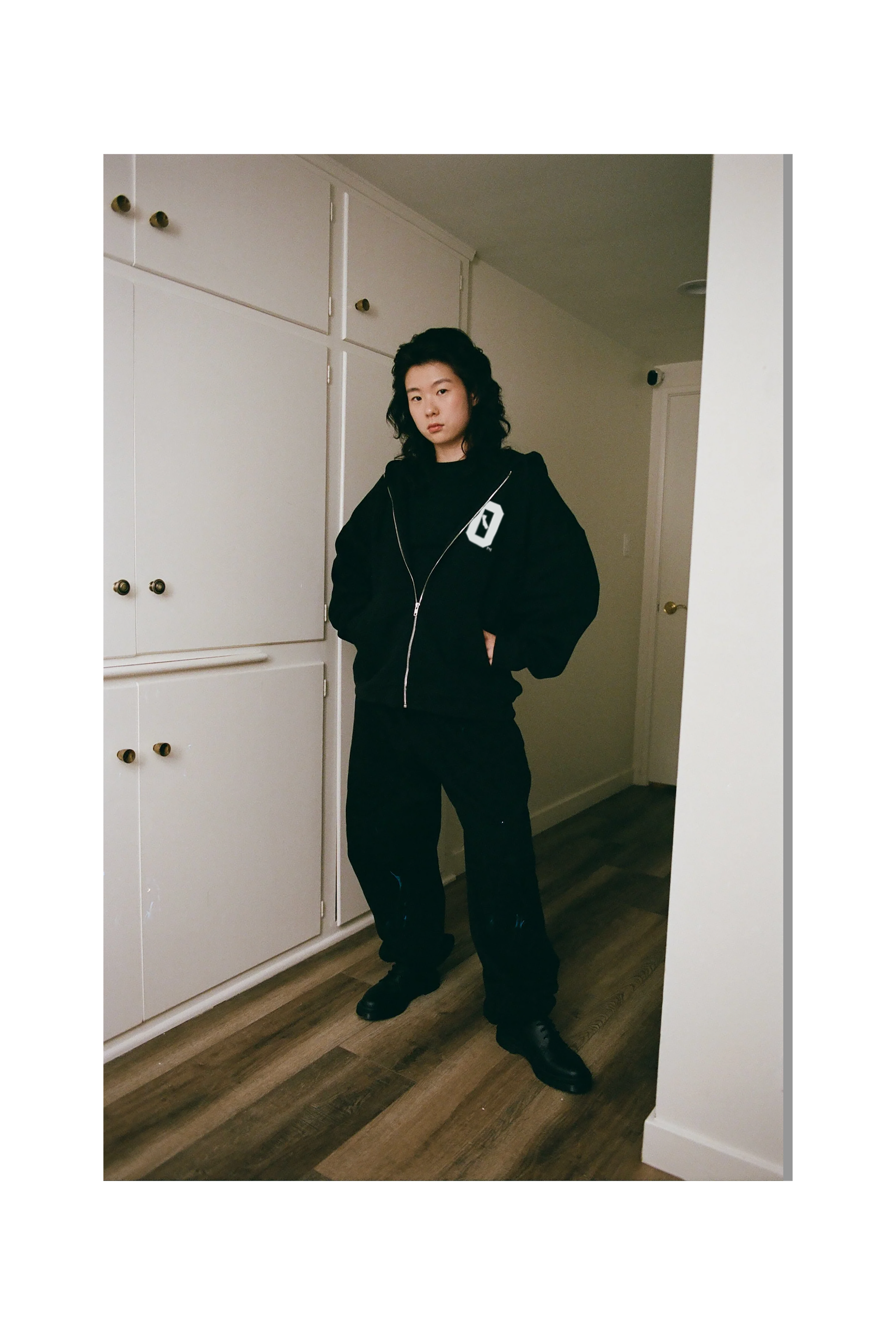 Sky Oak Co-O-State-Zip-Hoodie-Black-Female-Model-Front-2.png