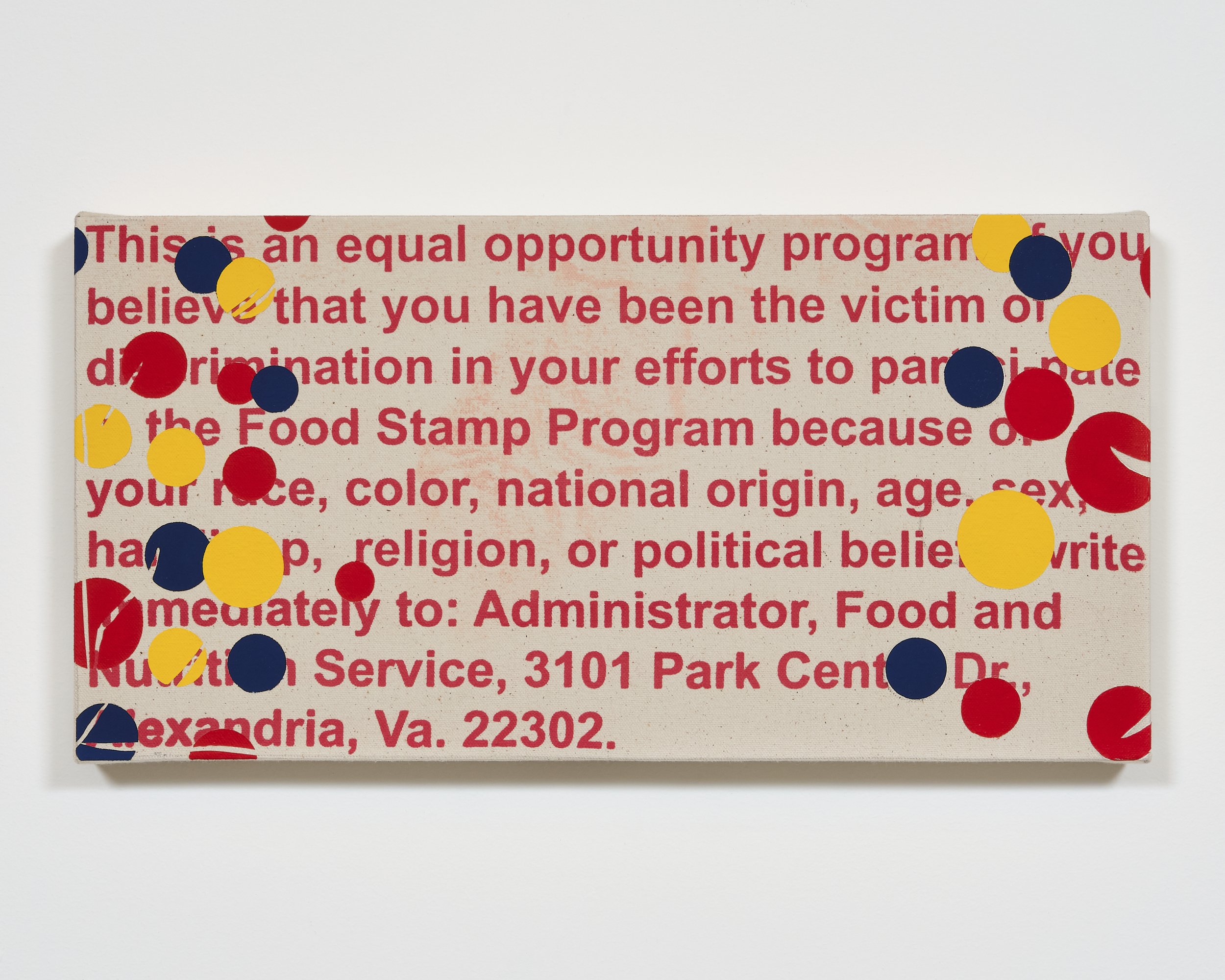 Untitled (Wonder why, all the bread lines?), 2025
Acrylic, gouache and flashe on canvas
8 x 16 inches