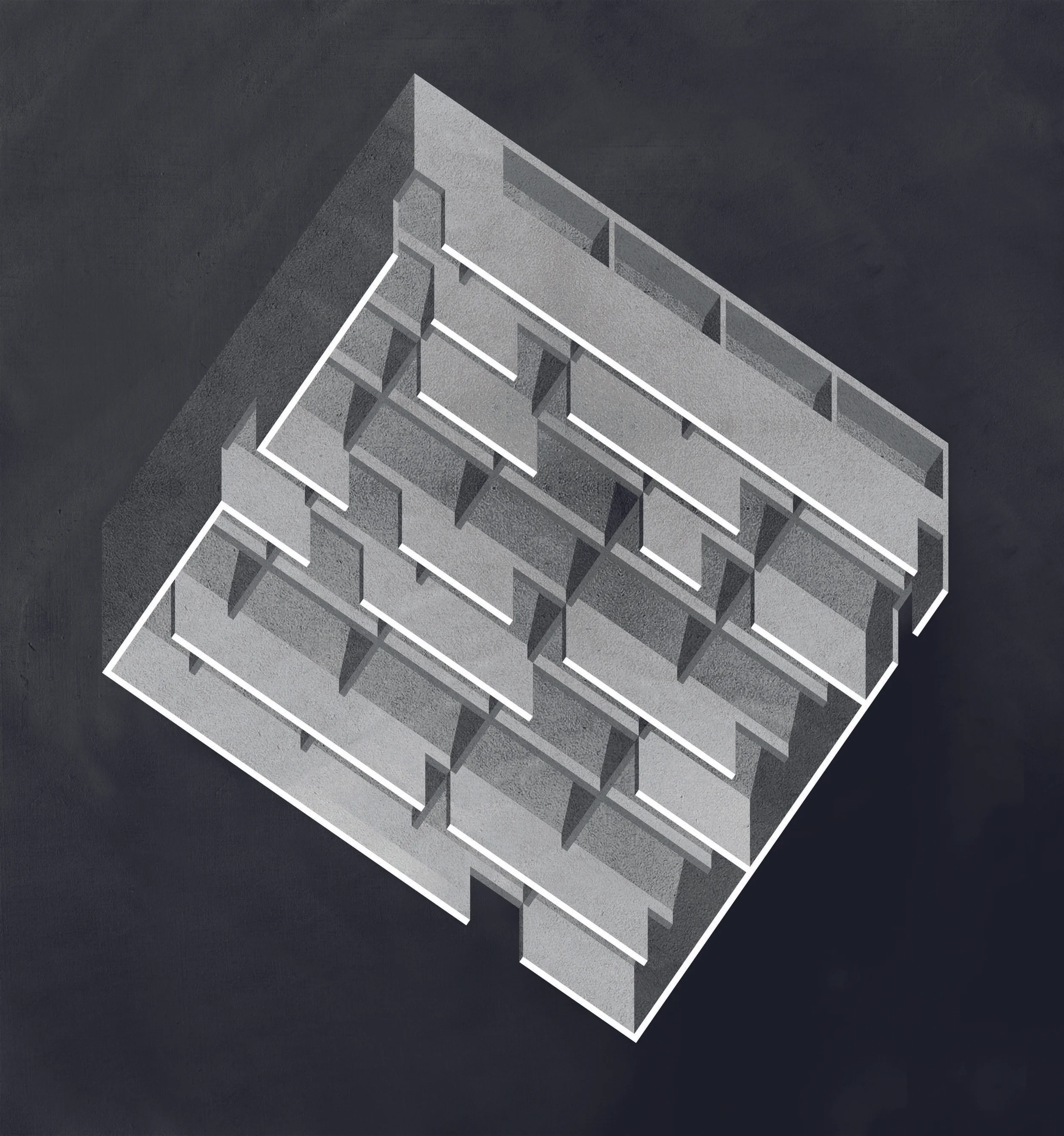  Aksonometri av Utstillingsrom 