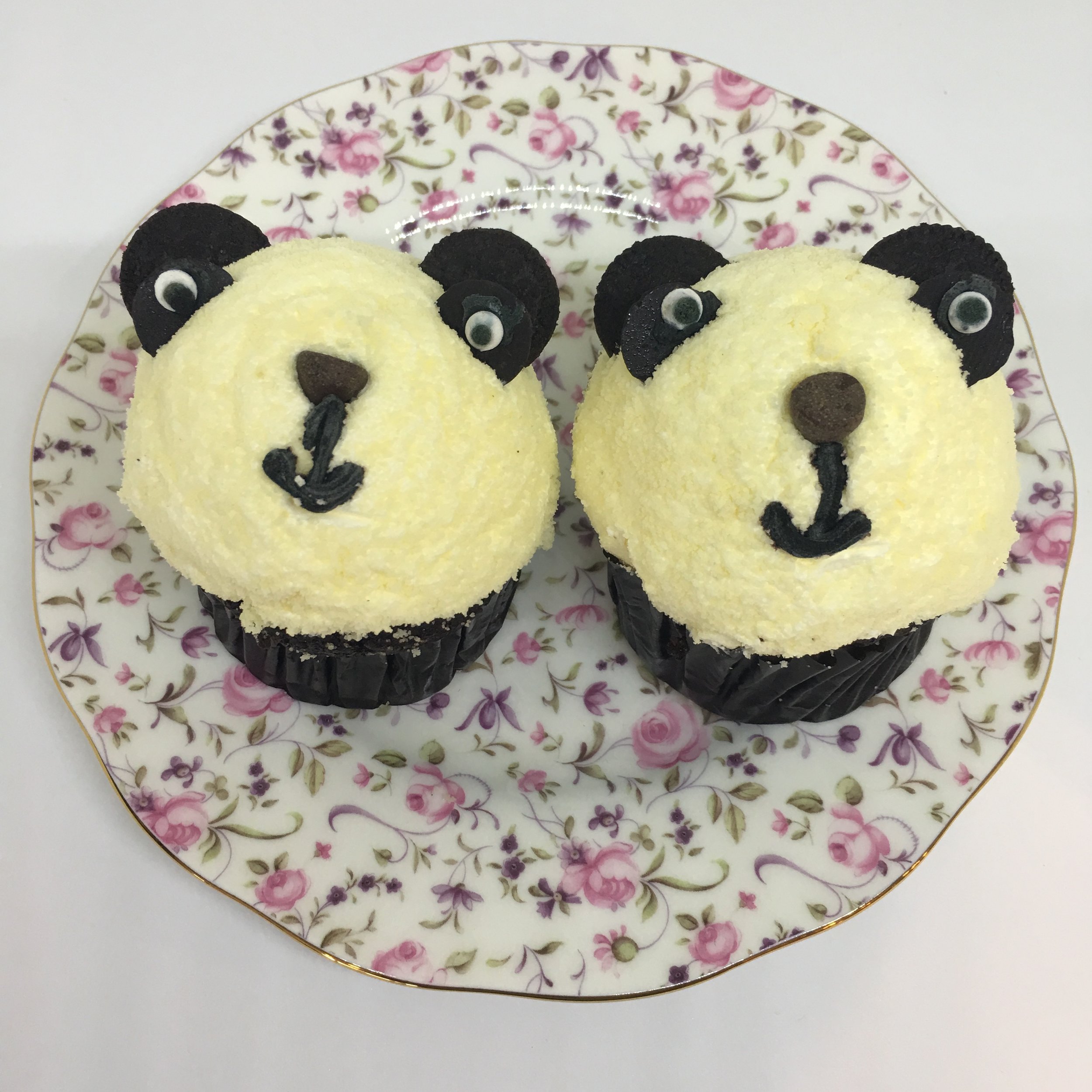 PANDA CHOCOLATE CUPCAKE with butter cream topping (available at Kam Shopping Center location only)