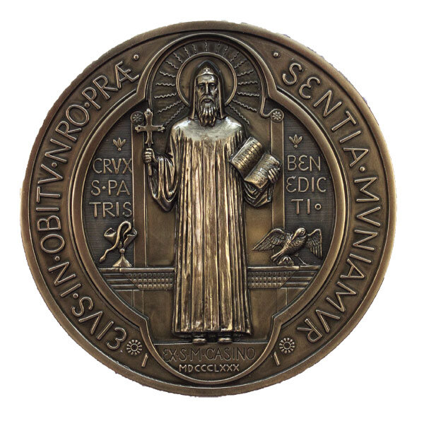 St. Benedict Medals Water Bottle - Archabbey Gifts