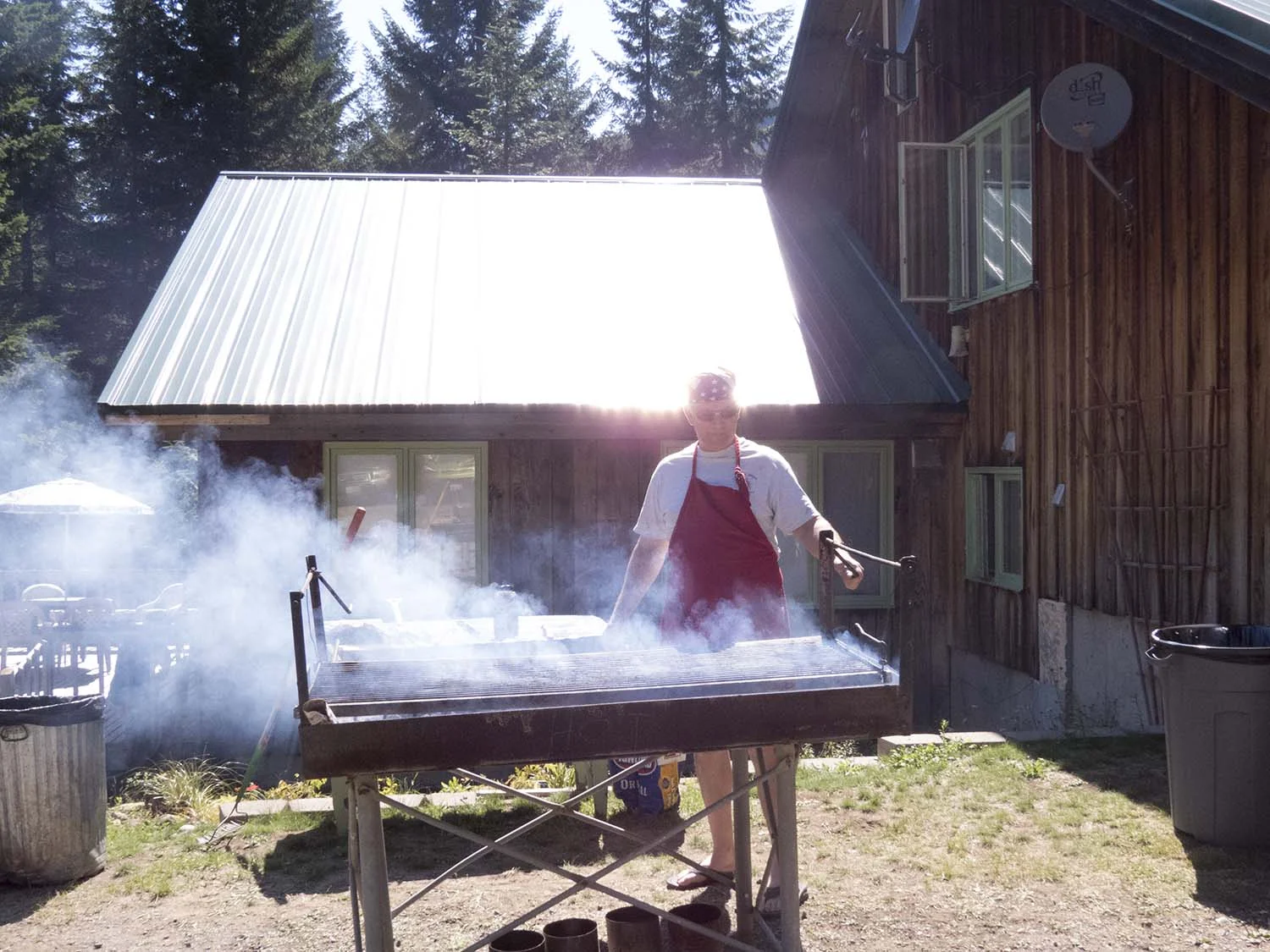 Preparing the grill