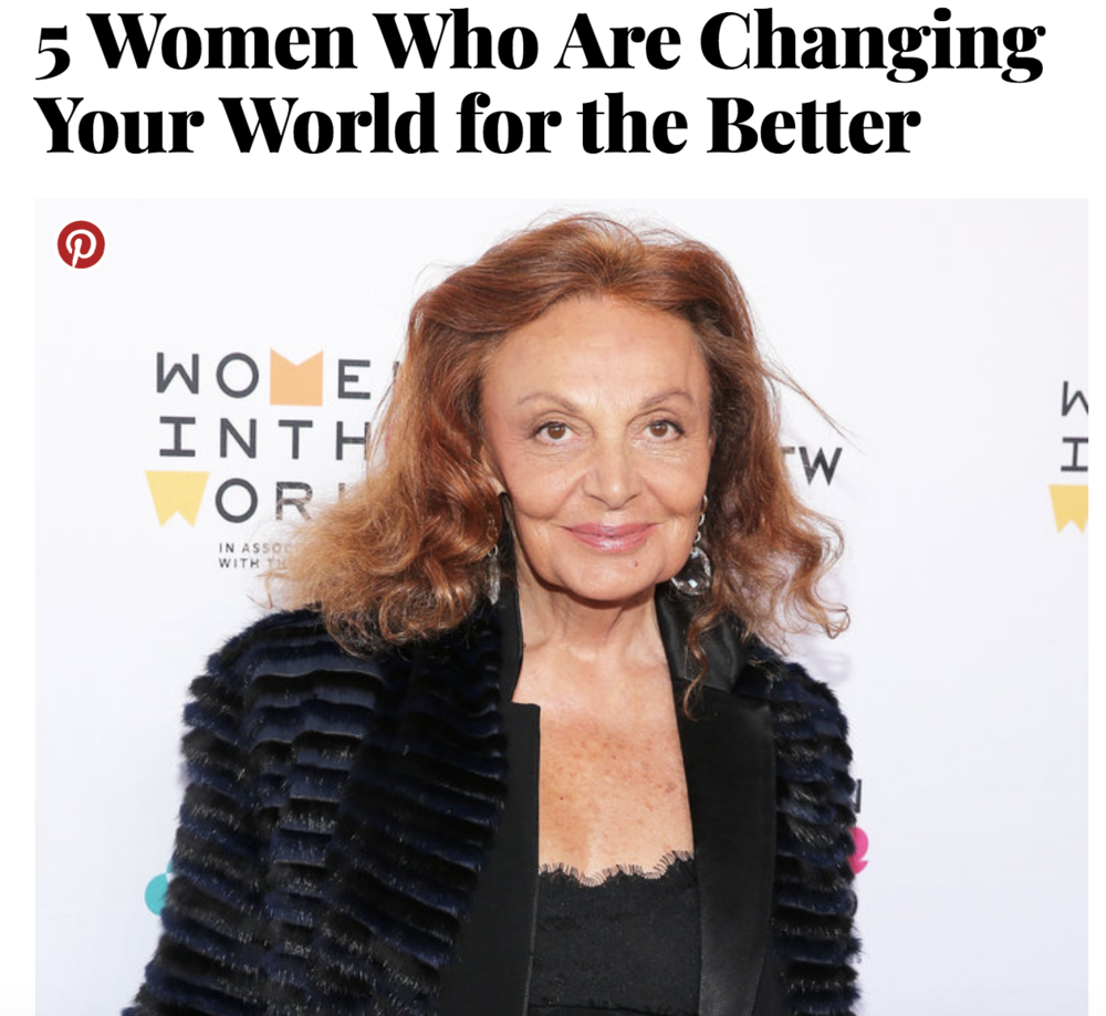 Click to see video of DVF "People's Voice Award ” nomination.