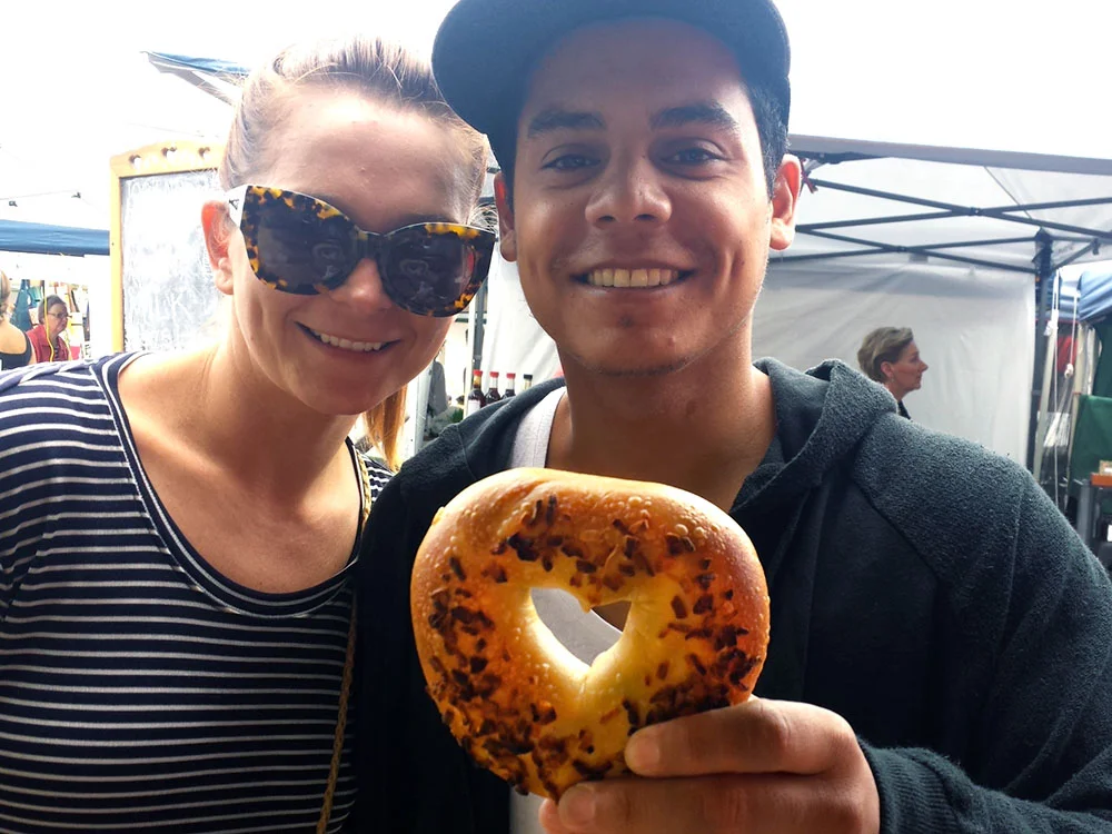 Valentine's Day bagel love