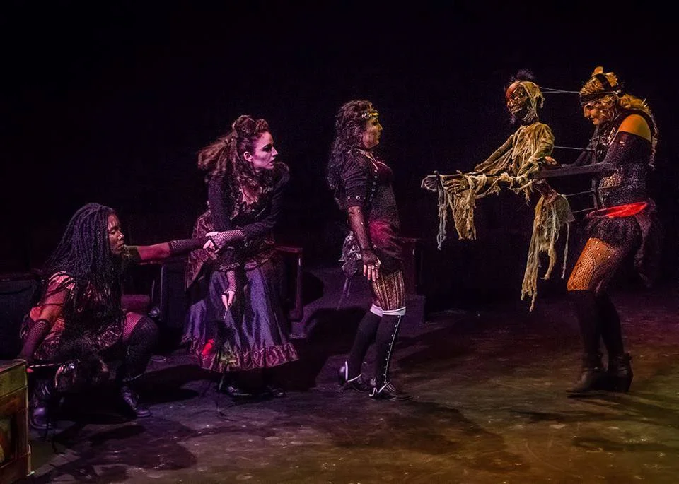 Our "Red Death" monster, with Phantasmagoria's lovely Rachele Rees (the one on the far right). Special thanks to Chris Bridges for the photo, and Lisa Aislin for the creature aesthetics.